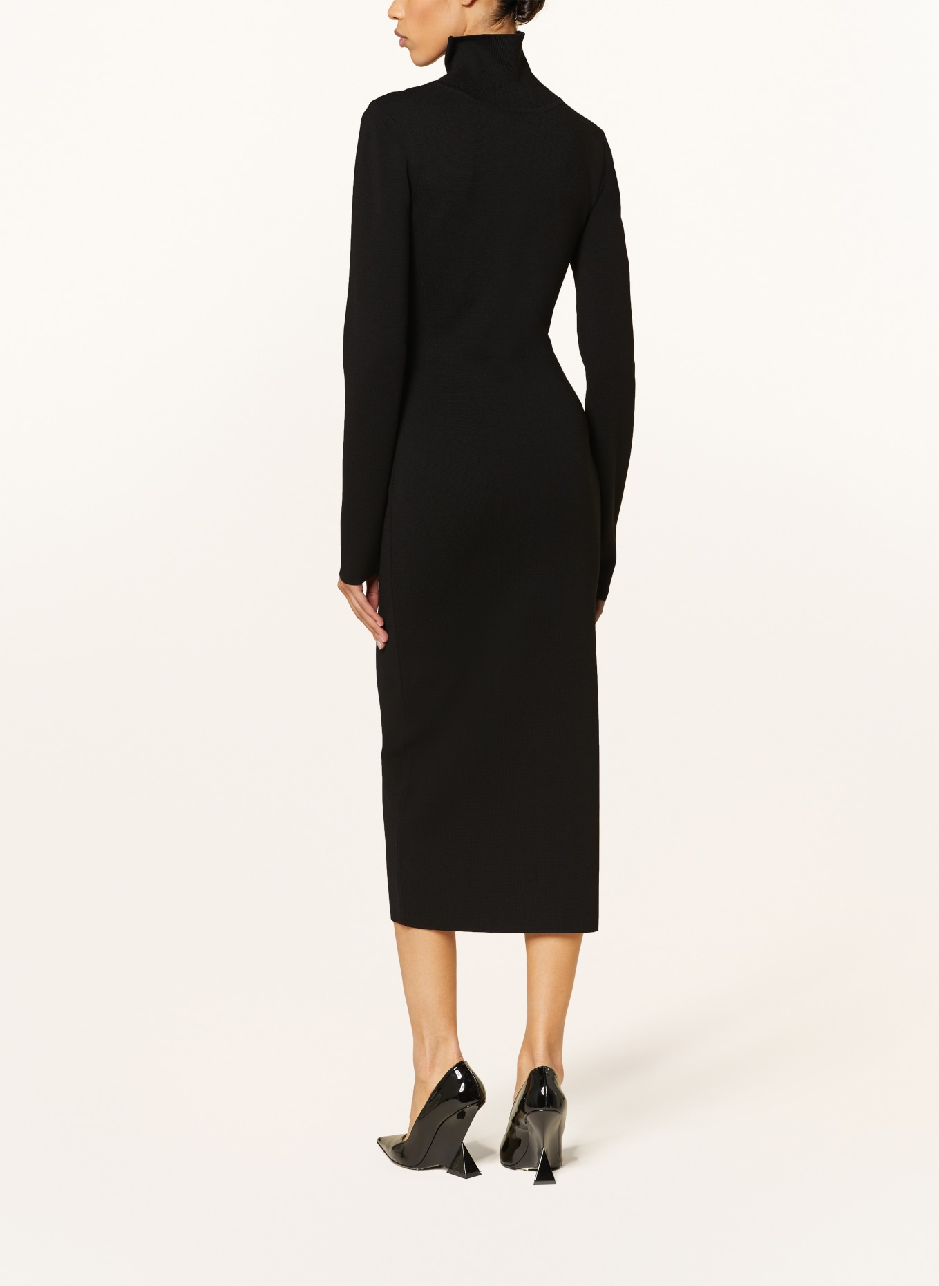GAUGE81 Knit dress SUNO with cut-out, Color: BLACK (Image 3)