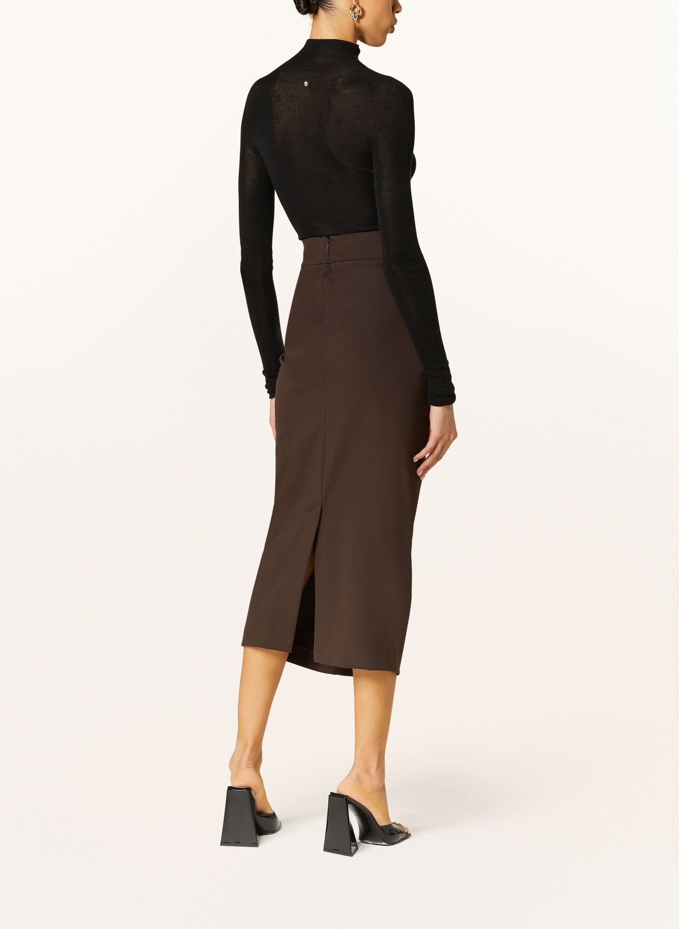 GAUGE81 Skirt BARINA, Color: DARK BROWN (Image 3)