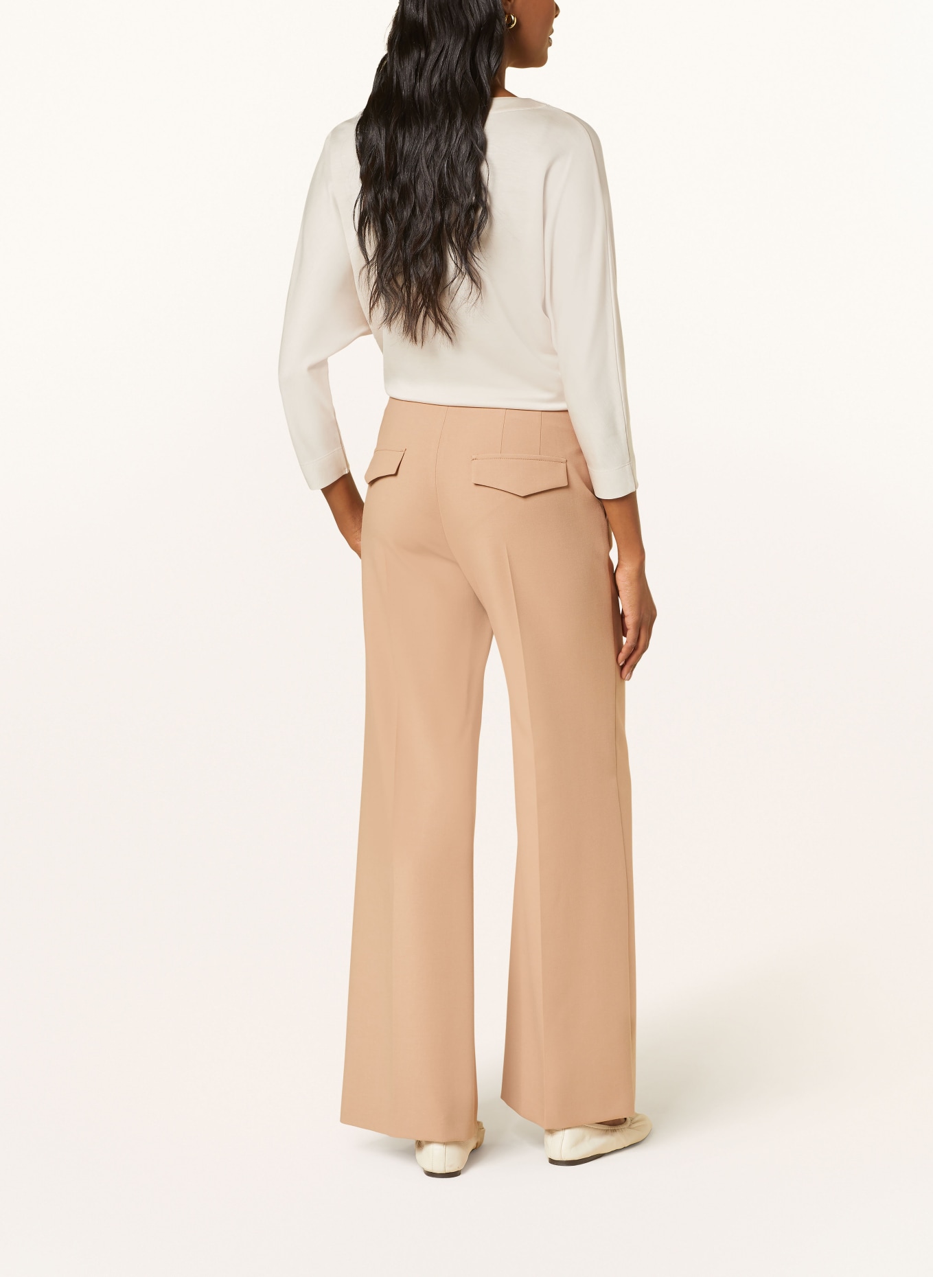 windsor. Wide leg trousers, Color: LIGHT BROWN (Image 3)