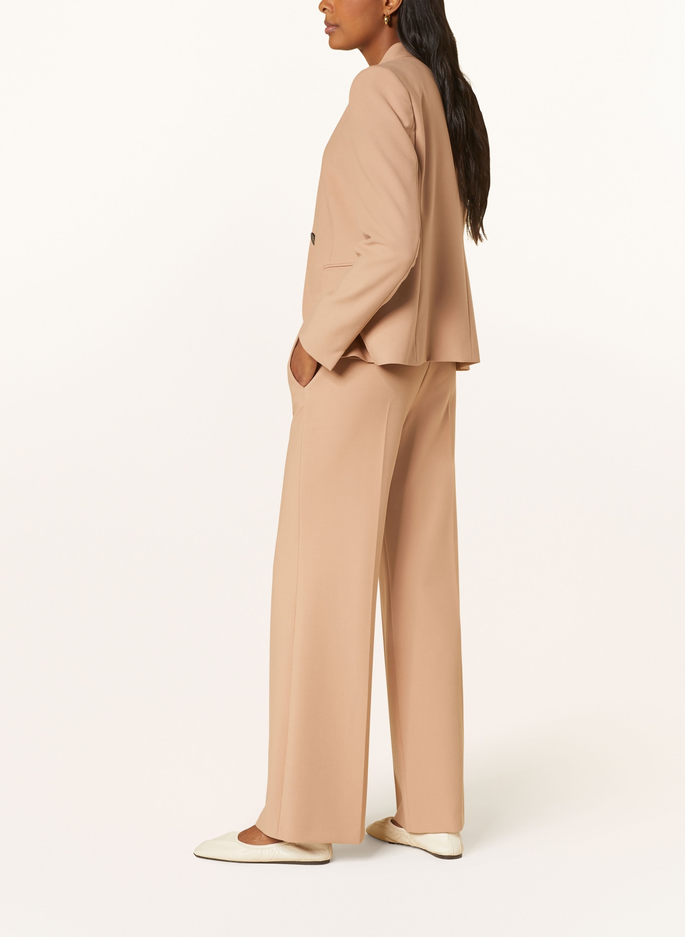 windsor. Wide leg trousers, Color: LIGHT BROWN (Image 4)