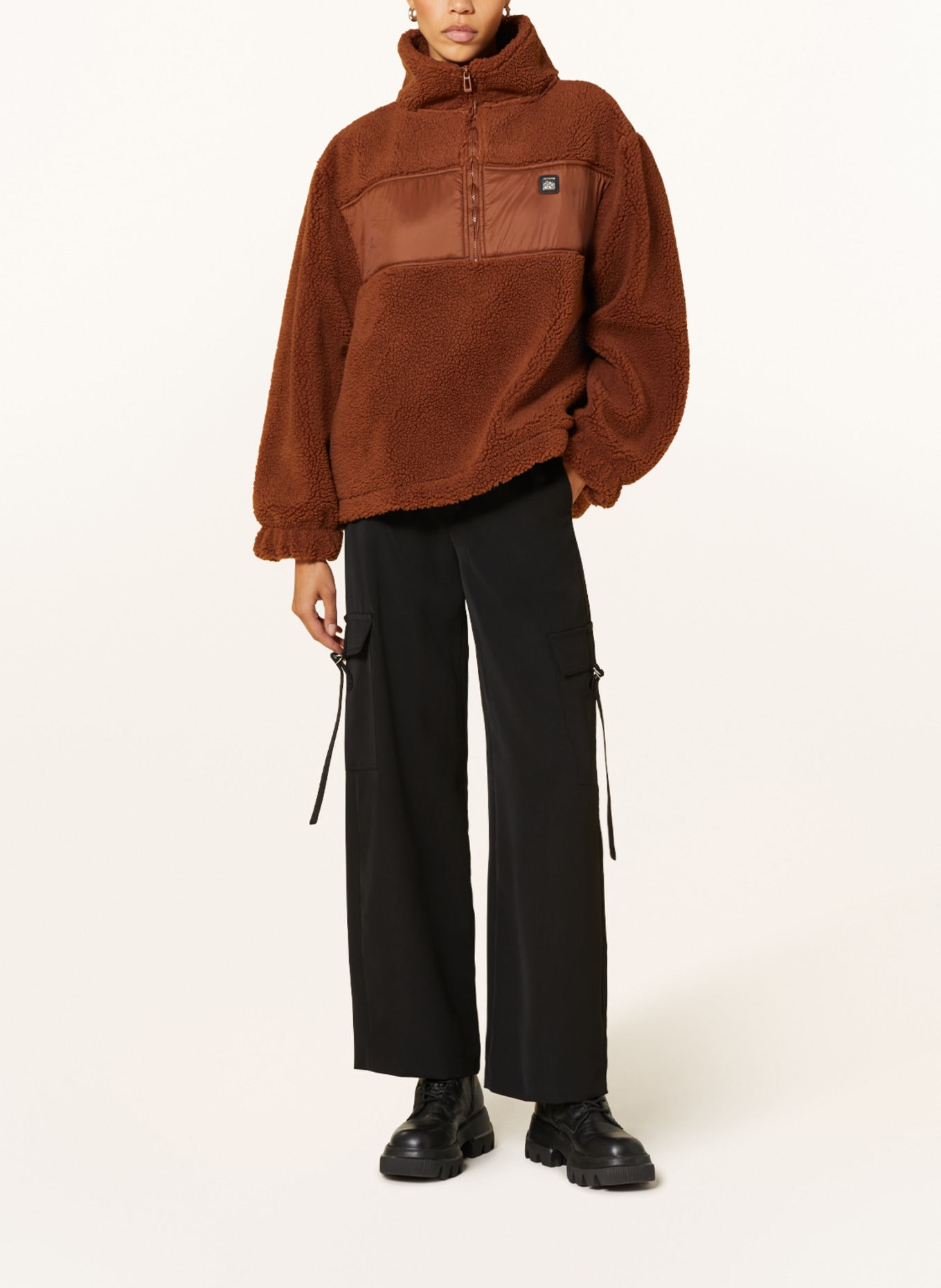 HUGO Teddy half-zip sweater DACHILLA, Color: BROWN (Image 2)