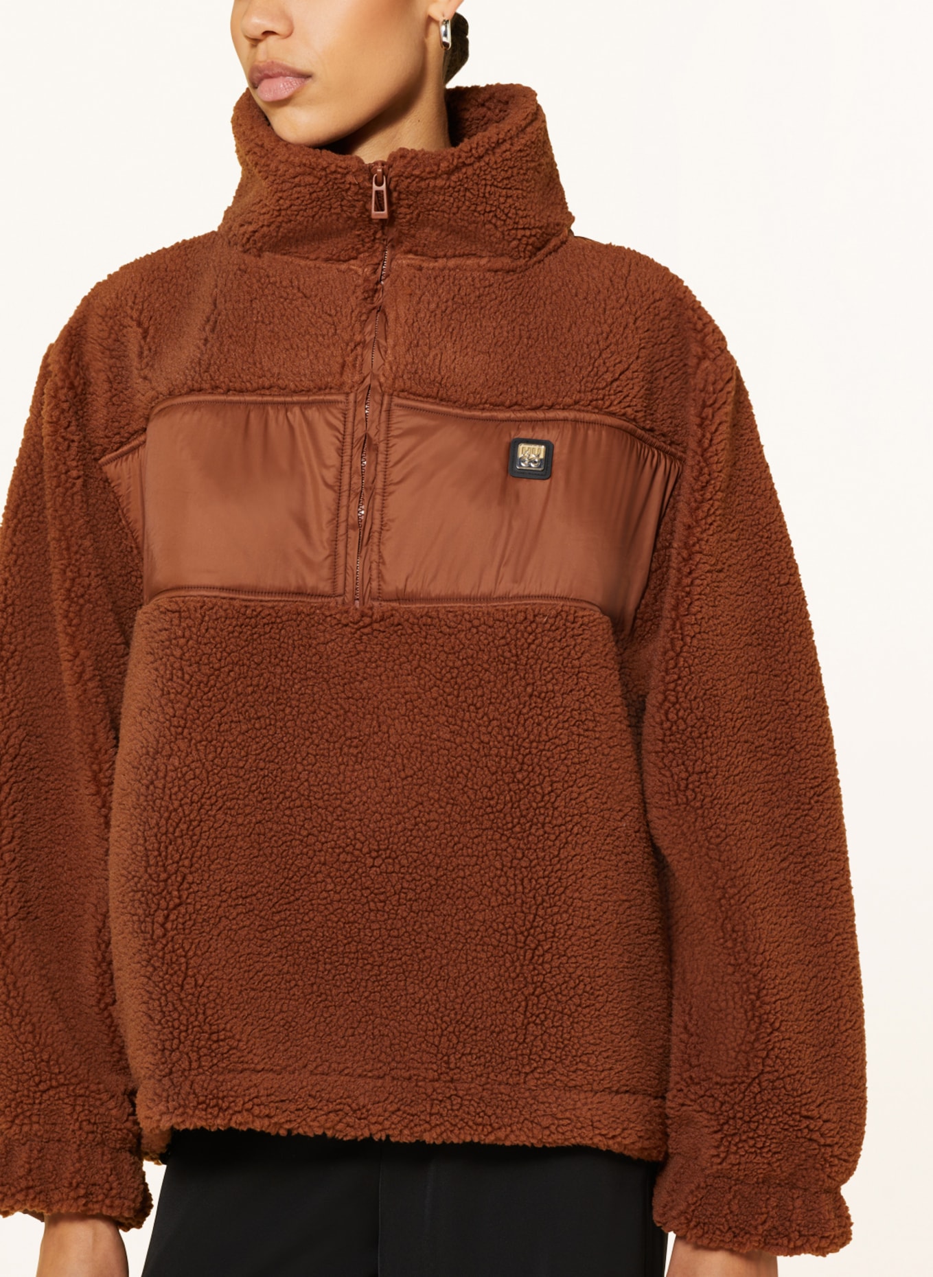 HUGO Teddy half-zip sweater DACHILLA, Color: BROWN (Image 4)