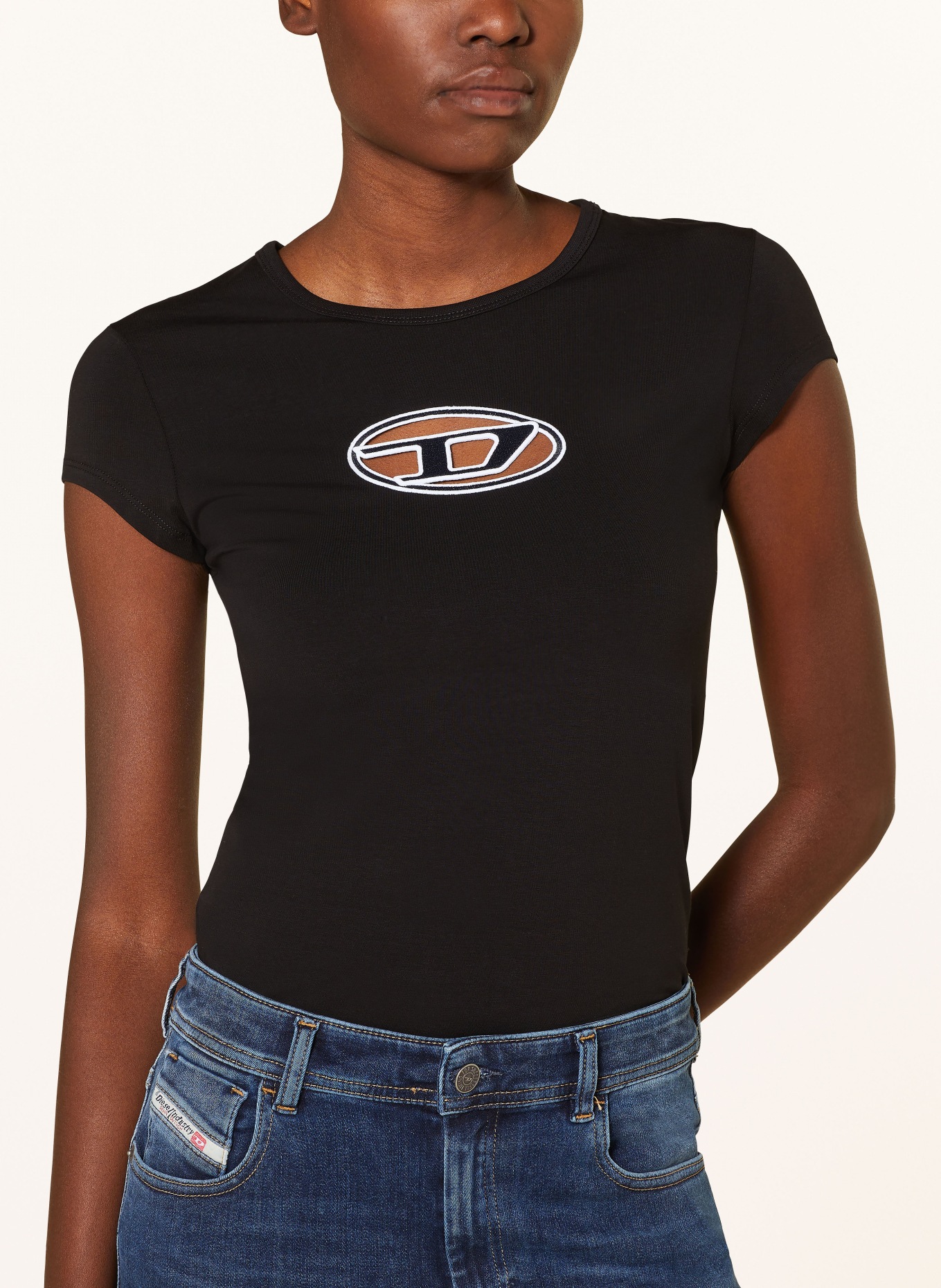 DIESEL T-shirt ANGIE, Color: BLACK (Image 4)