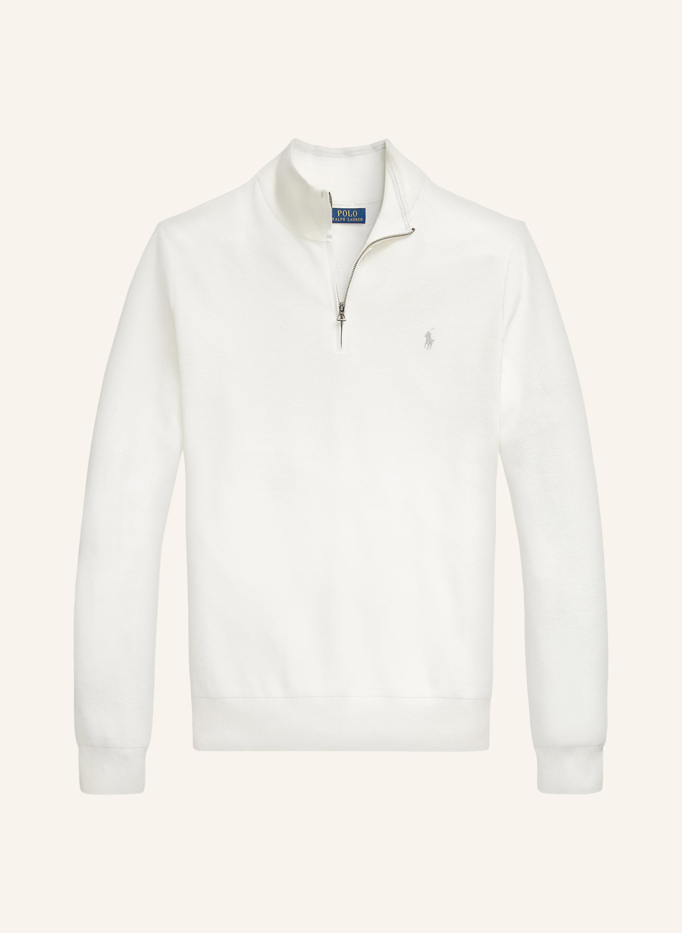 POLO RALPH LAUREN Big & Tall Half-zip sweater, Color: WHITE (Image 1)