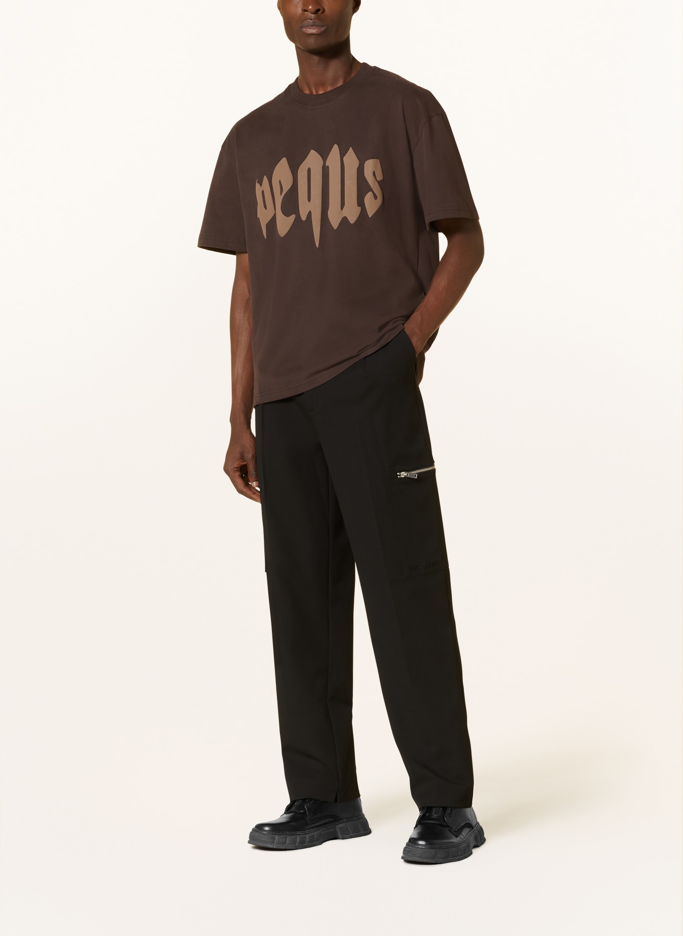 PEQUS T-shirt, Color: DARK BROWN/ BROWN (Image 2)