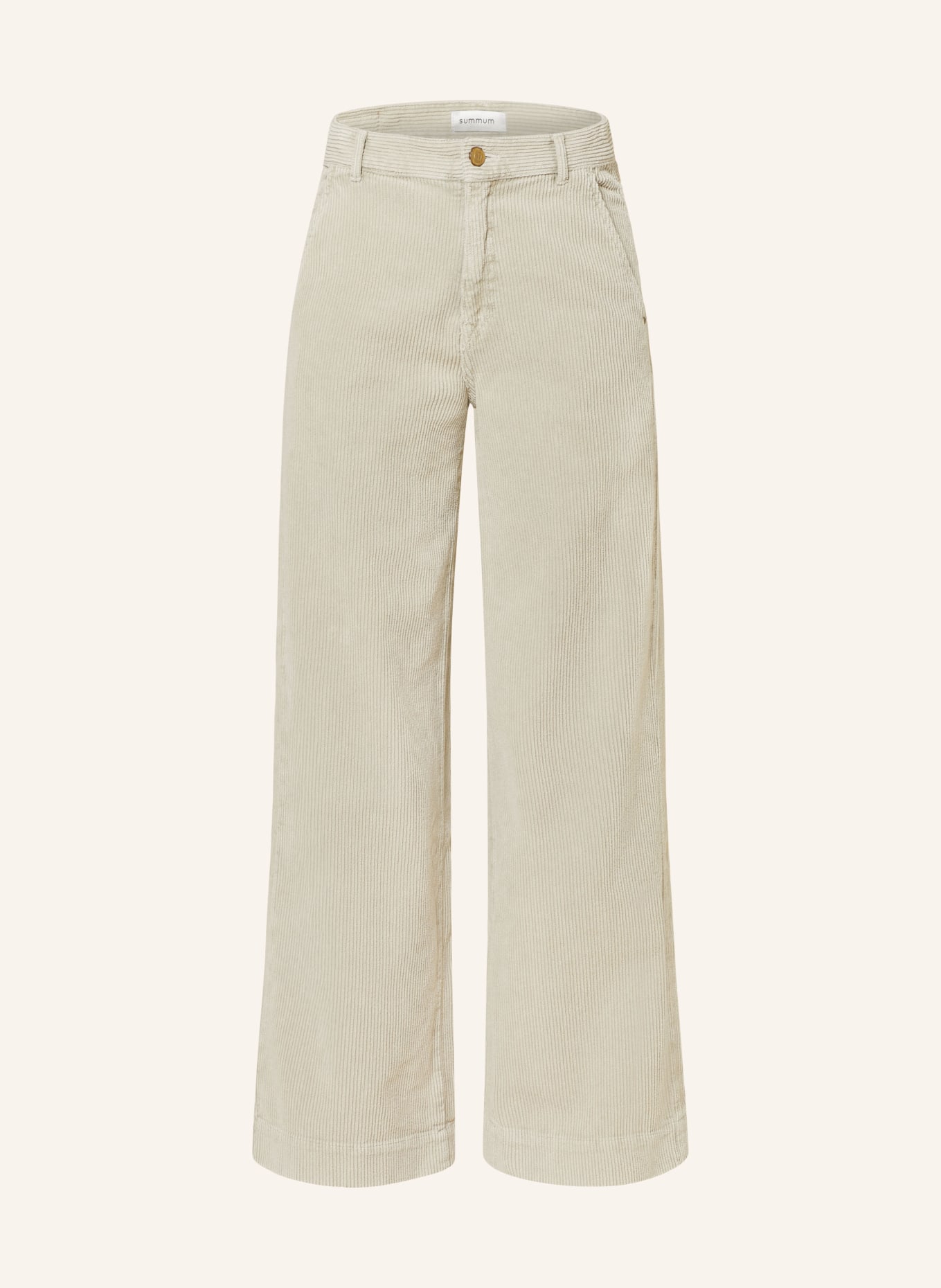summum woman Wide leg trousers made of corduroy, Color: LIGHT BROWN (Image 1)