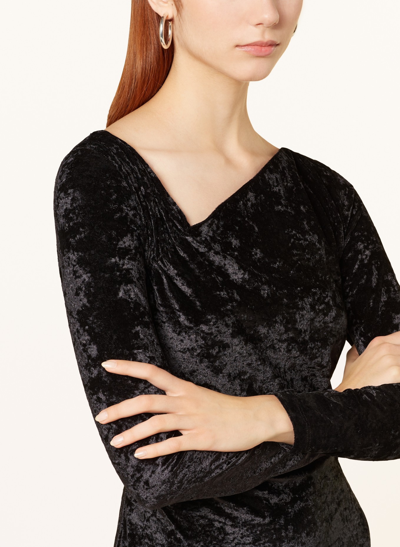 ENVII Velvet dress ENCAR, Color: BLACK (Image 4)
