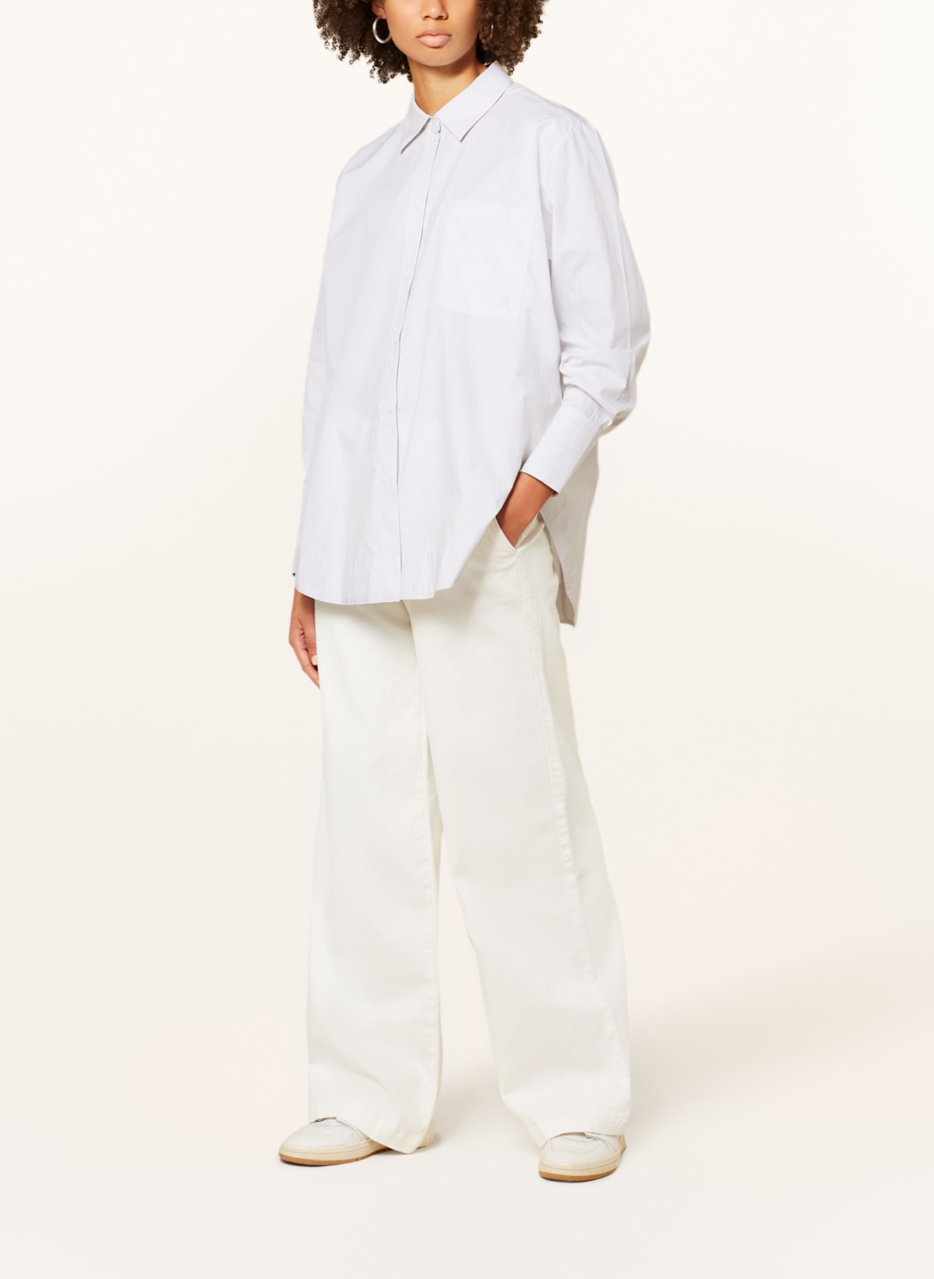 ARMEDANGELS Shirt blouse EASSAAL, Color: LIGHT PURPLE/ WHITE (Image 2)