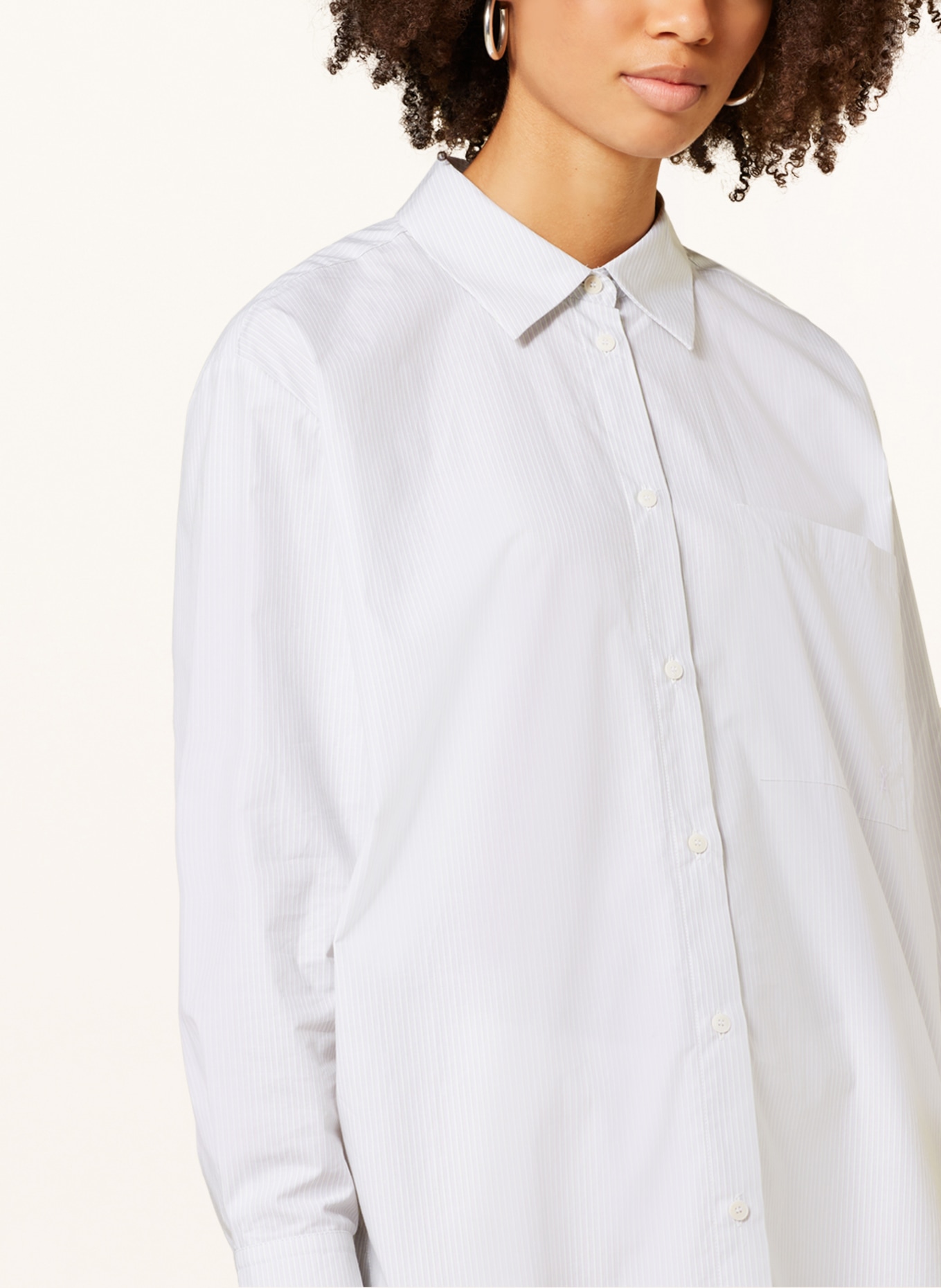 ARMEDANGELS Shirt blouse EASSAAL, Color: LIGHT PURPLE/ WHITE (Image 4)