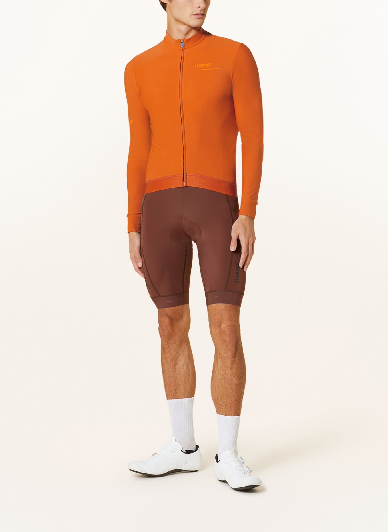 MAAP Thermal cycling jersey THERMAL LS, Color: DARK ORANGE (Image 2)