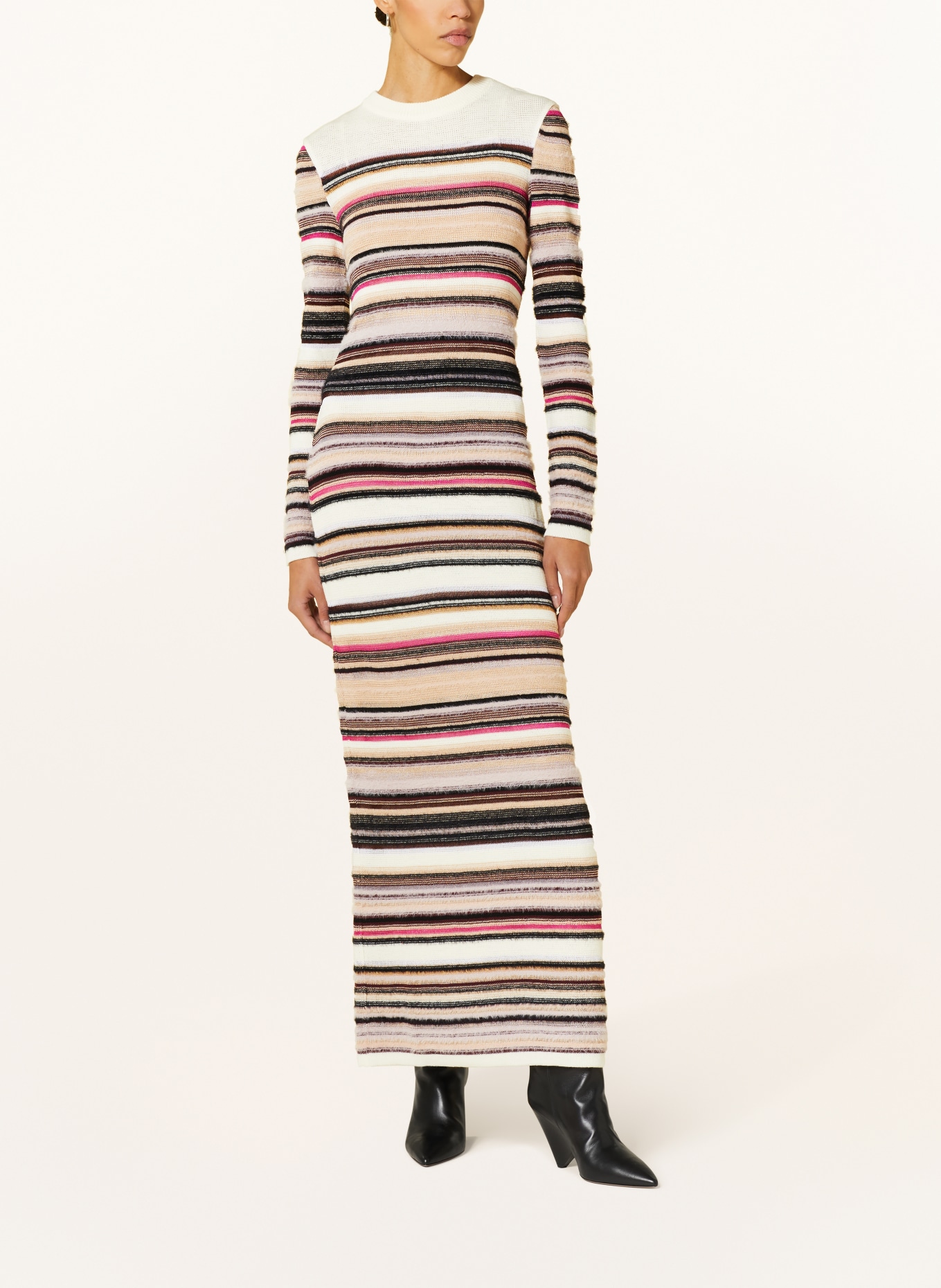 MISSONI Knit dress, Color: WHITE/ BLACK/ PINK (Image 2)