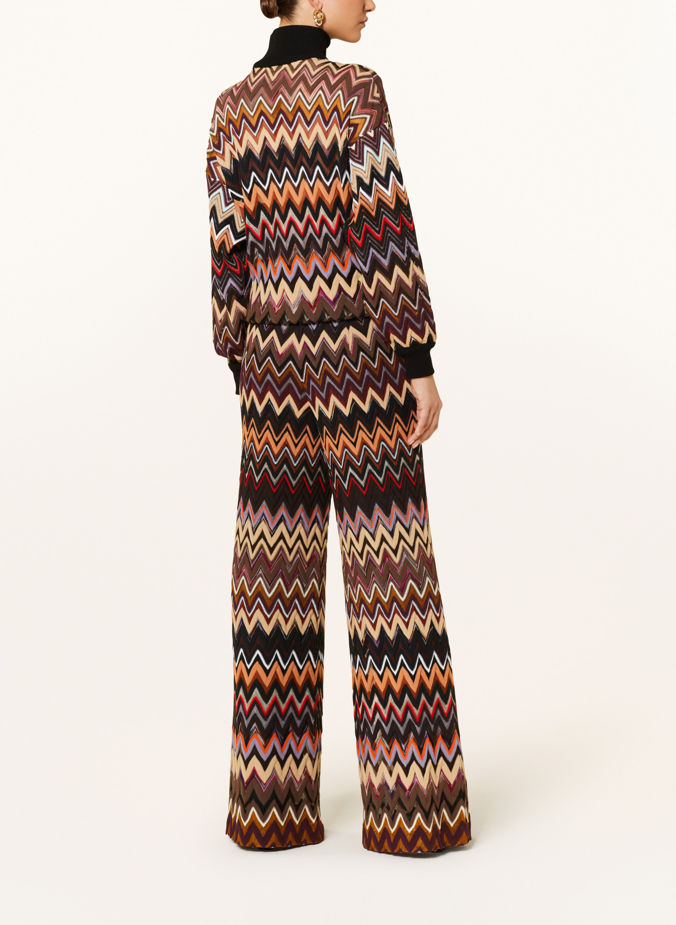 MISSONI Knit trousers, Color: BROWN/ BLACK/ LIGHT BROWN (Image 3)
