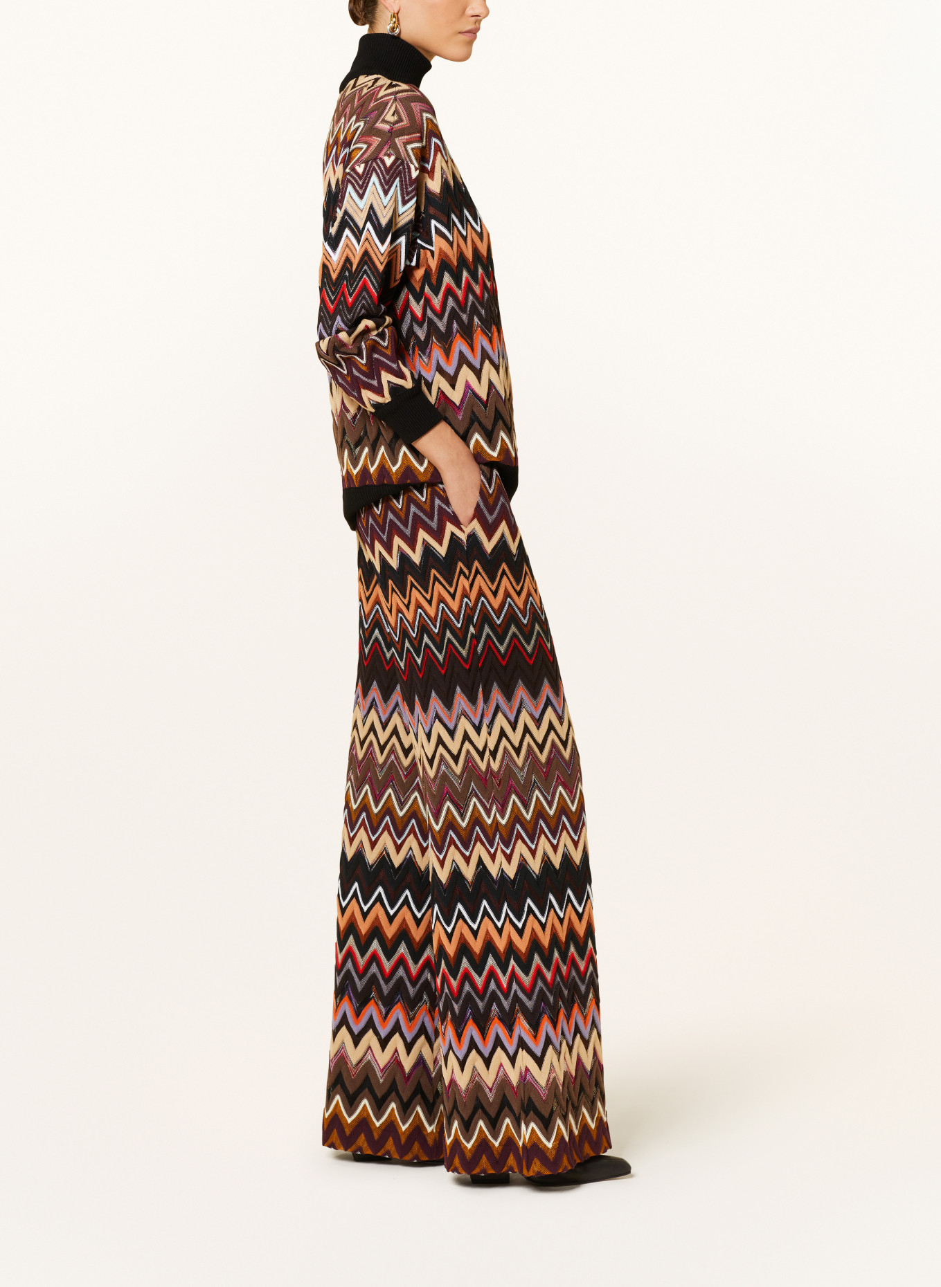 MISSONI Knit trousers, Color: BROWN/ BLACK/ LIGHT BROWN (Image 4)