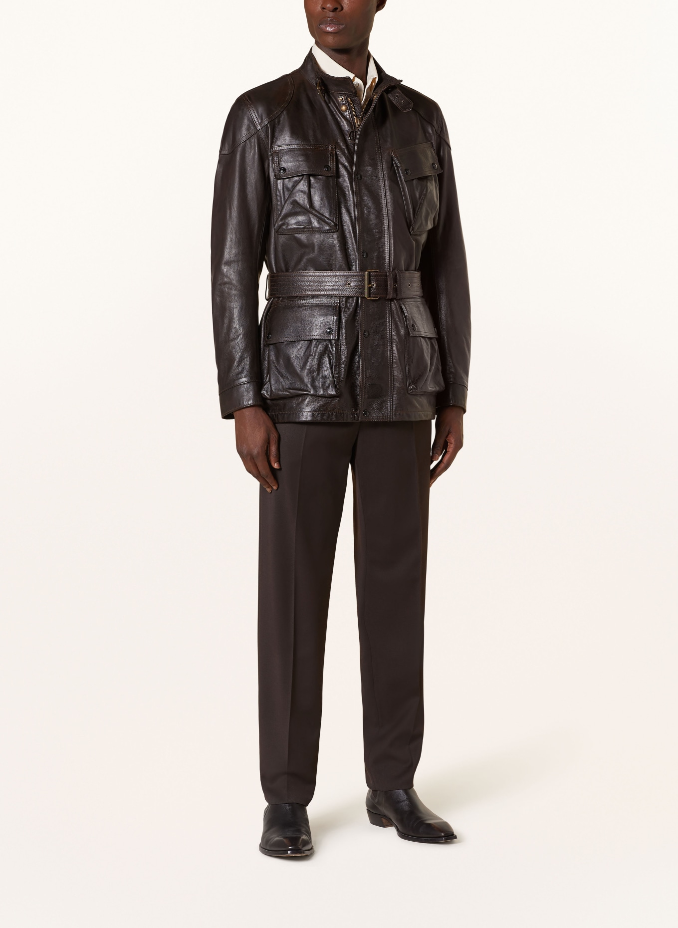 BELSTAFF Leather jacket LEGACY TRIALMASTER PANTHER, Color: DARK BROWN (Image 2)