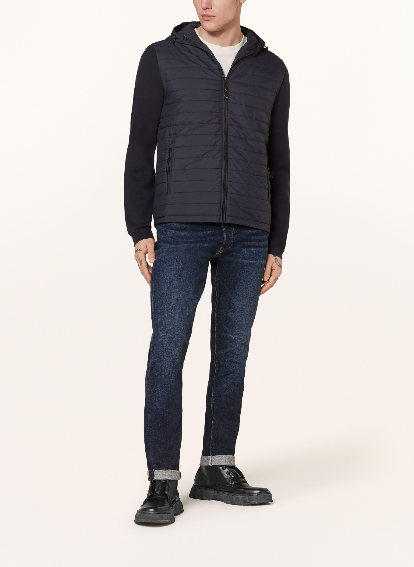 BELSTAFF Cardigan VERT in mixed materials, Color: DARK BLUE (Image 2)