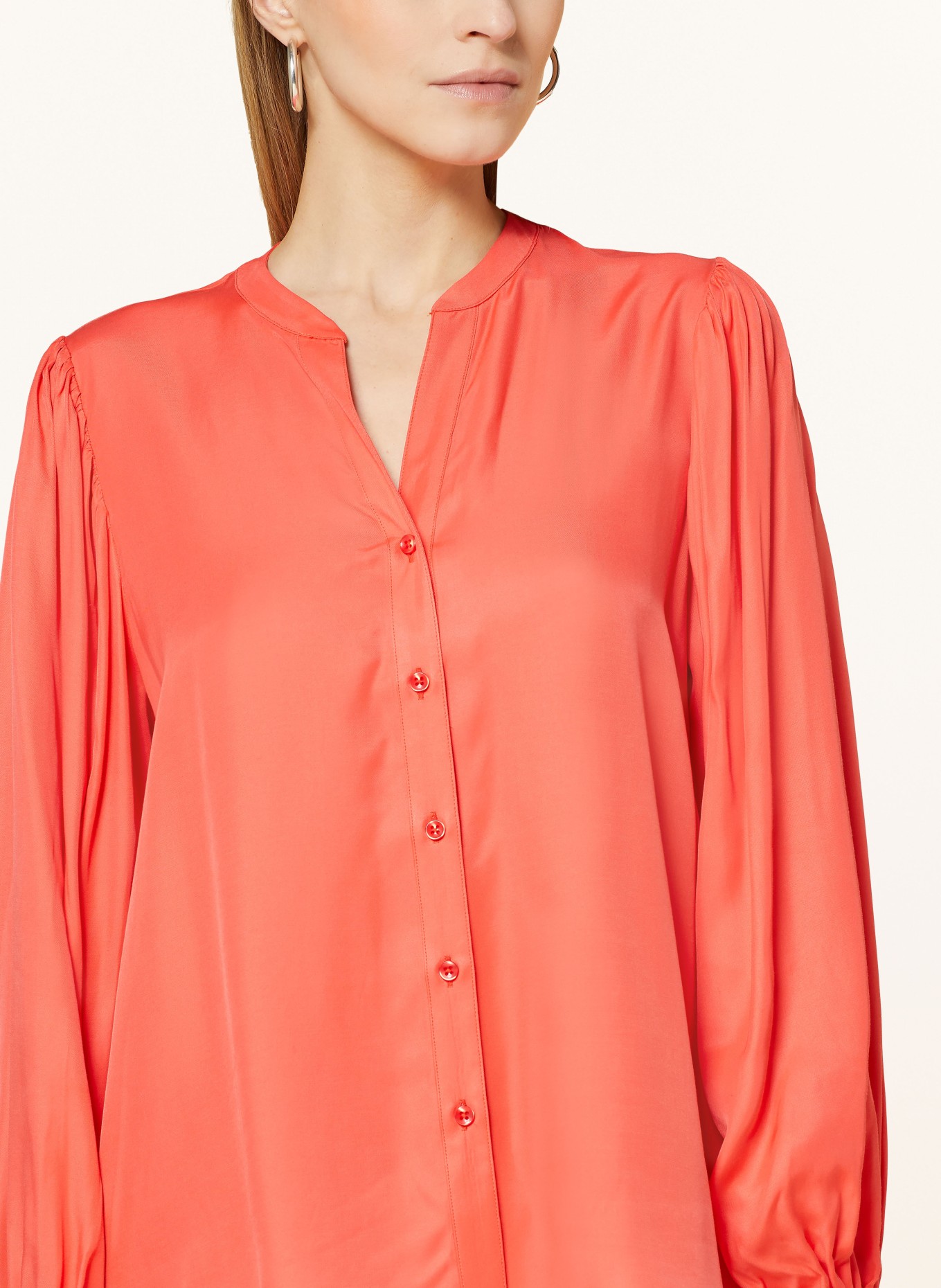 ETERNA Satin blouse, Color: RED (Image 4)