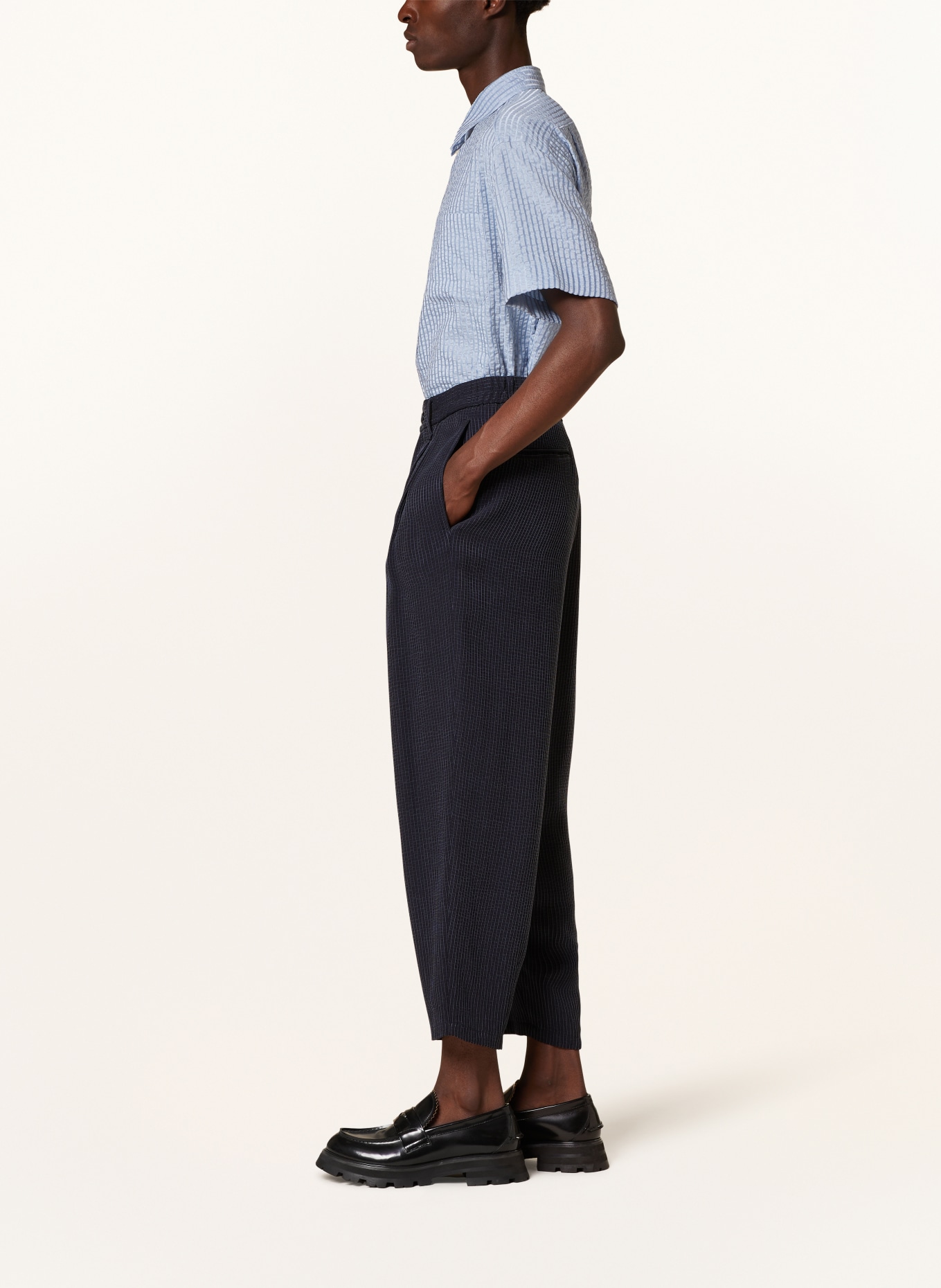 GIORGIO ARMANI Spodnie garniturowe slim fit, Kolor: GRANATOWY (Obrazek 4)