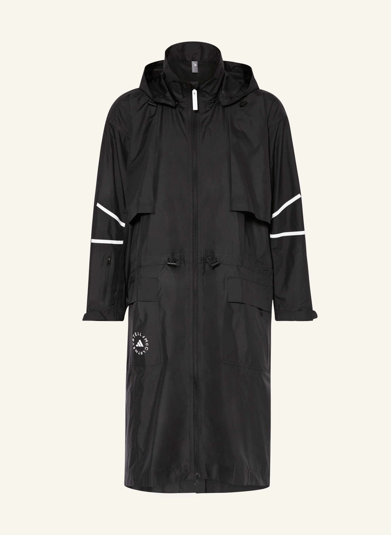 adidas by Stella McCartney Parka with detachable hood, Color: BLACK (Image 1)