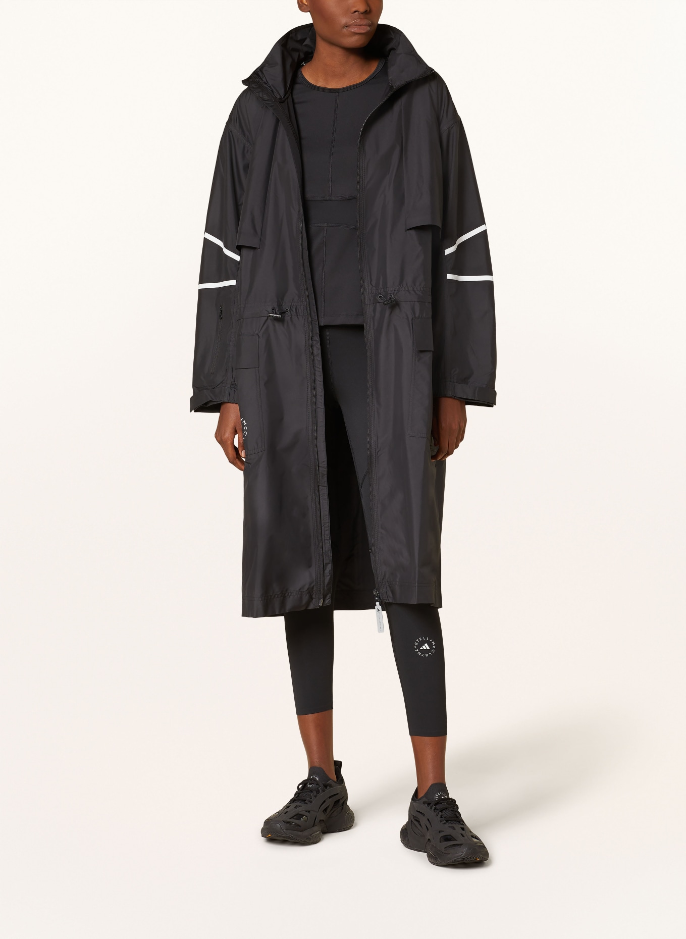 adidas by Stella McCartney Parka with detachable hood, Color: BLACK (Image 2)