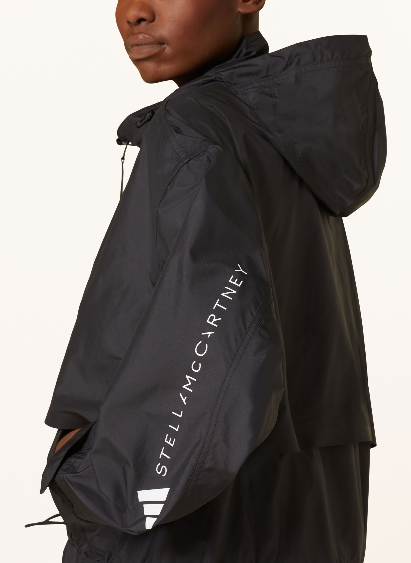 adidas by Stella McCartney Parka with detachable hood, Color: BLACK (Image 6)