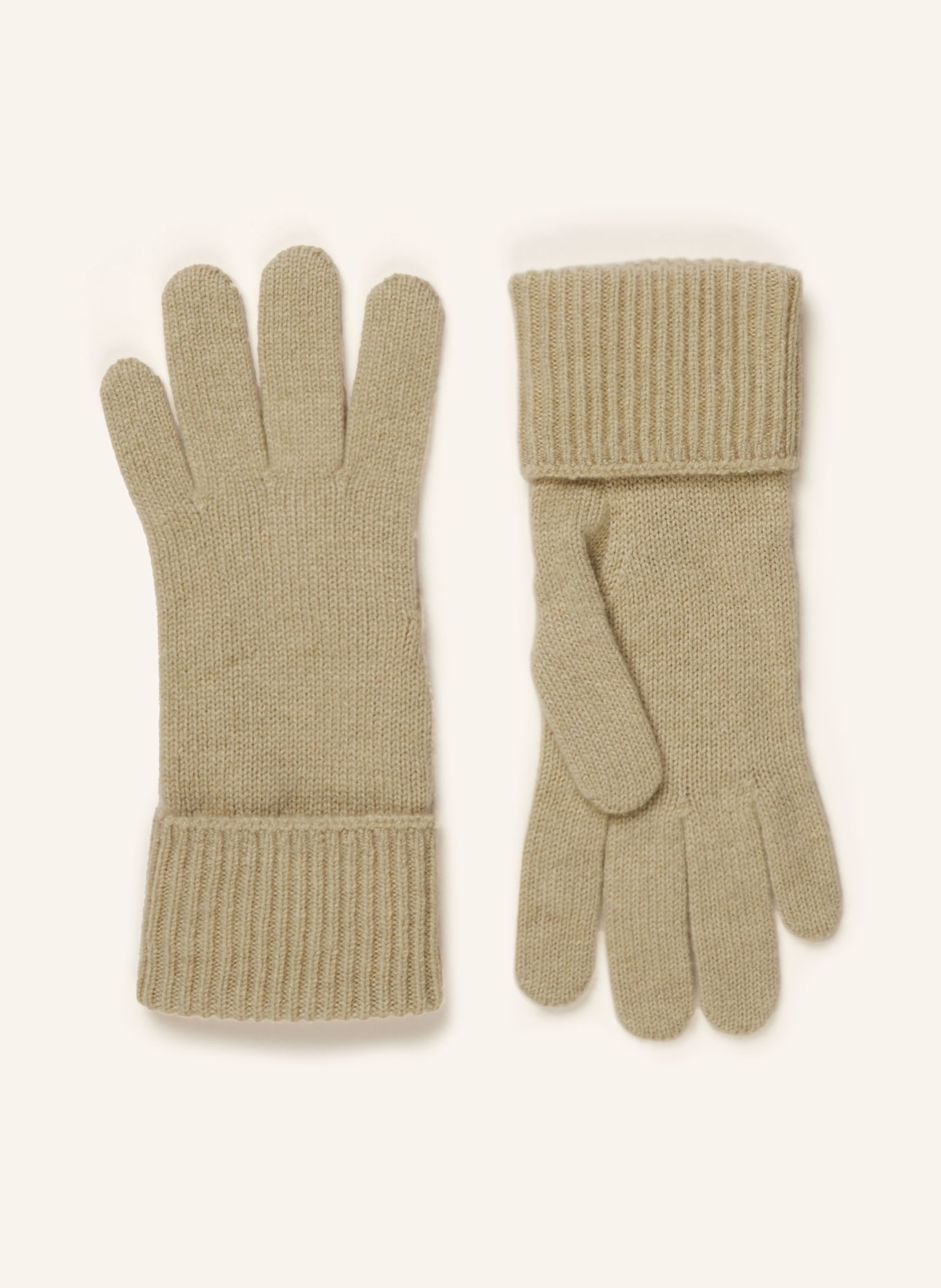 BURBERRY Cashmere gloves, Color: GREEN (Image 1)