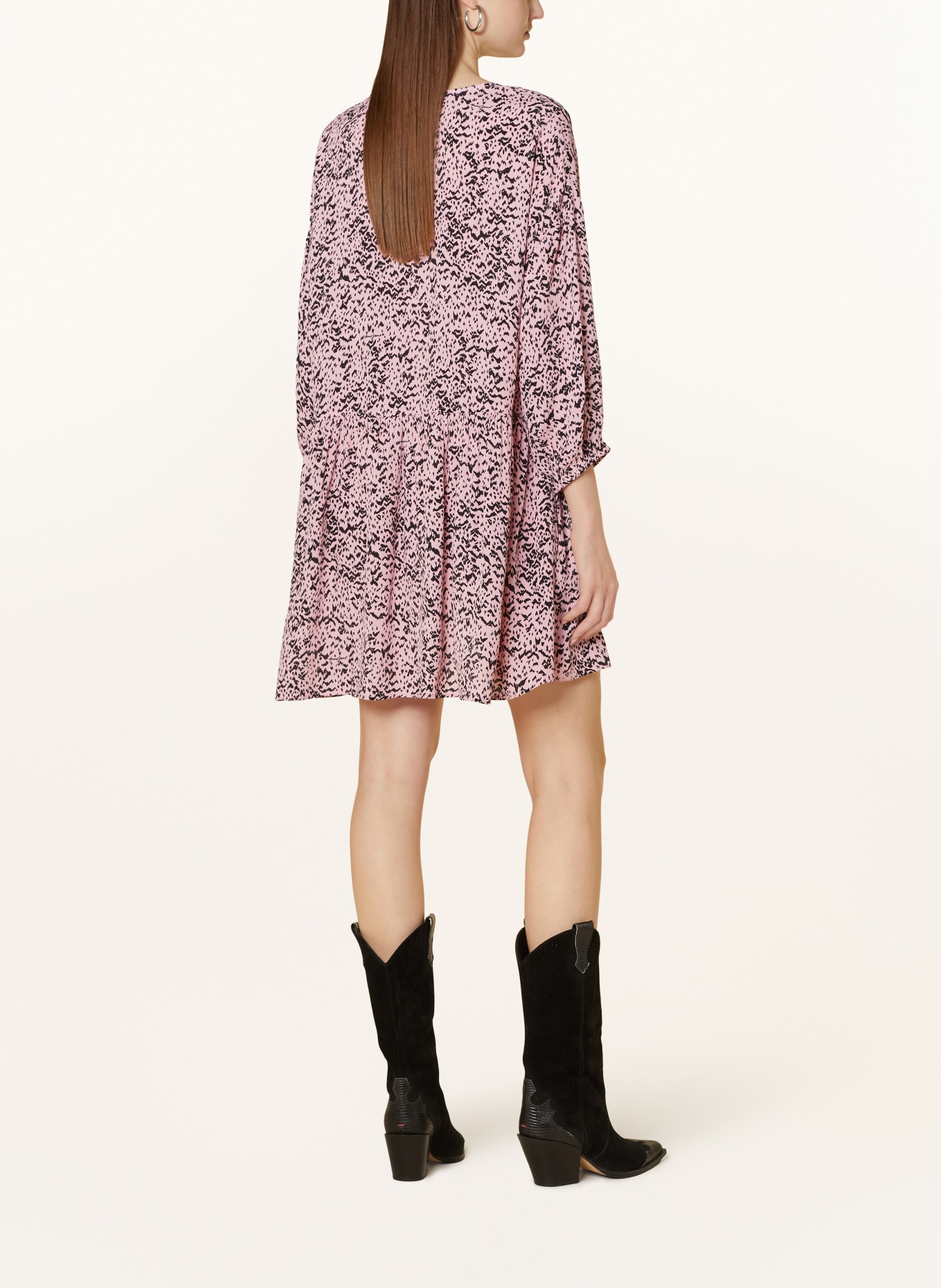 TOMMY JEANS Dress with 3/4 sleeves, Color: PINK/ BLACK (Image 3)