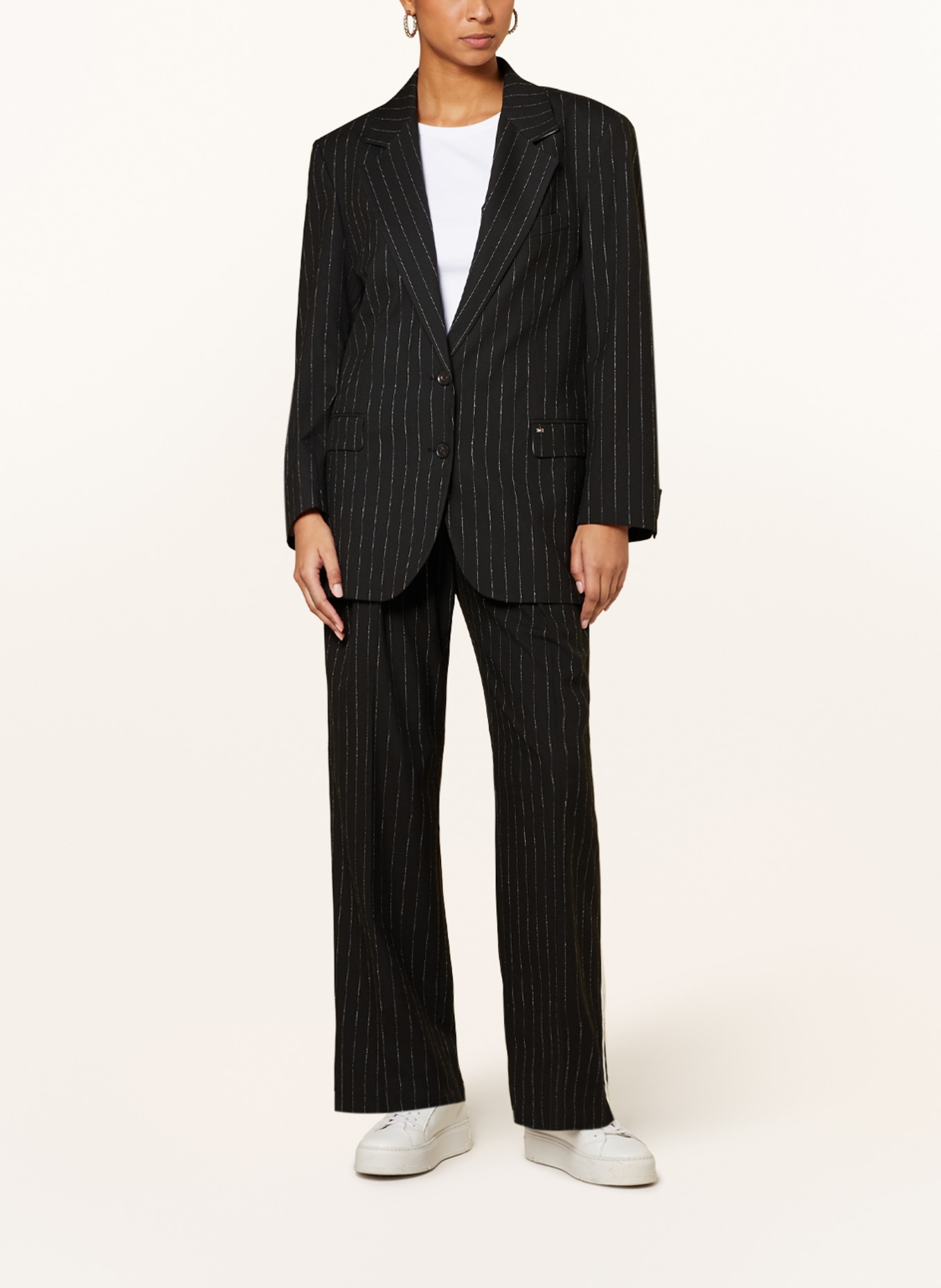 TOMMY HILFIGER Oversized blazer, Color: BLACK/ WHITE (Image 2)