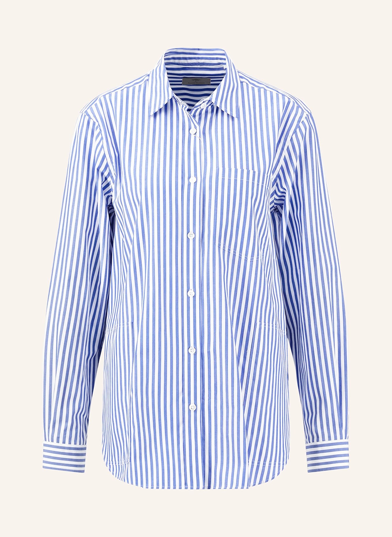 FYNCH-HATTON Shirt blouse, Color: BLUE/ WHITE (Image 1)