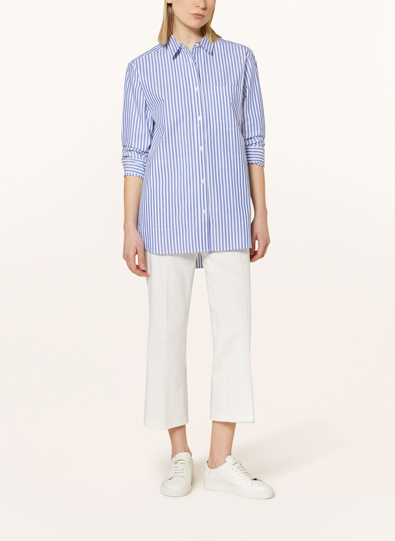 FYNCH-HATTON Shirt blouse, Color: BLUE/ WHITE (Image 2)