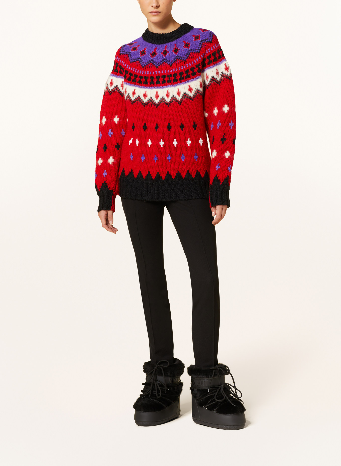 MONCLER GRENOBLE Sweater, Color: PURPLE/ RED/ WHITE (Image 2)