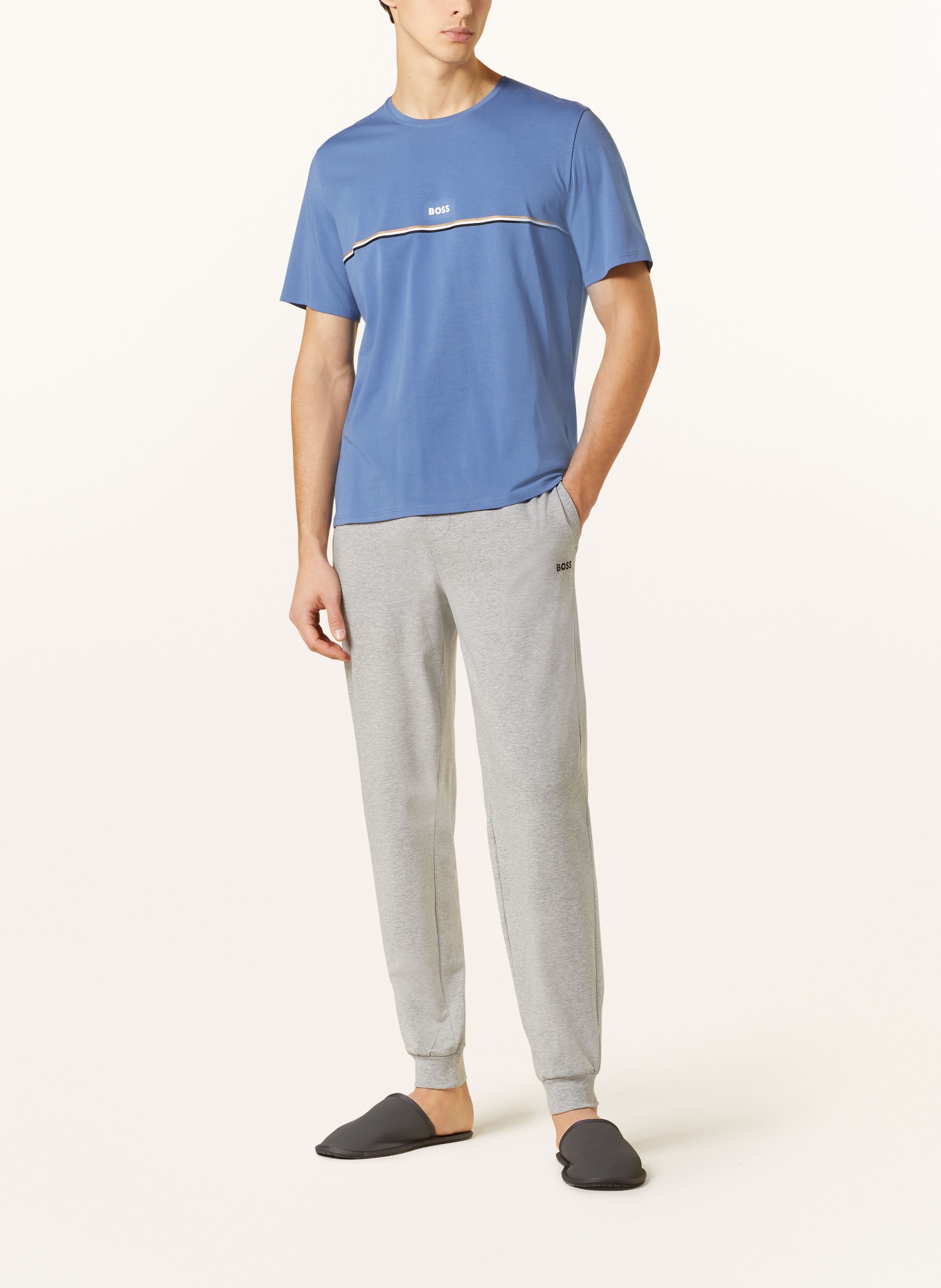 BOSS Pajama shirt UNIQUE, Color: BLUE GRAY (Image 2)