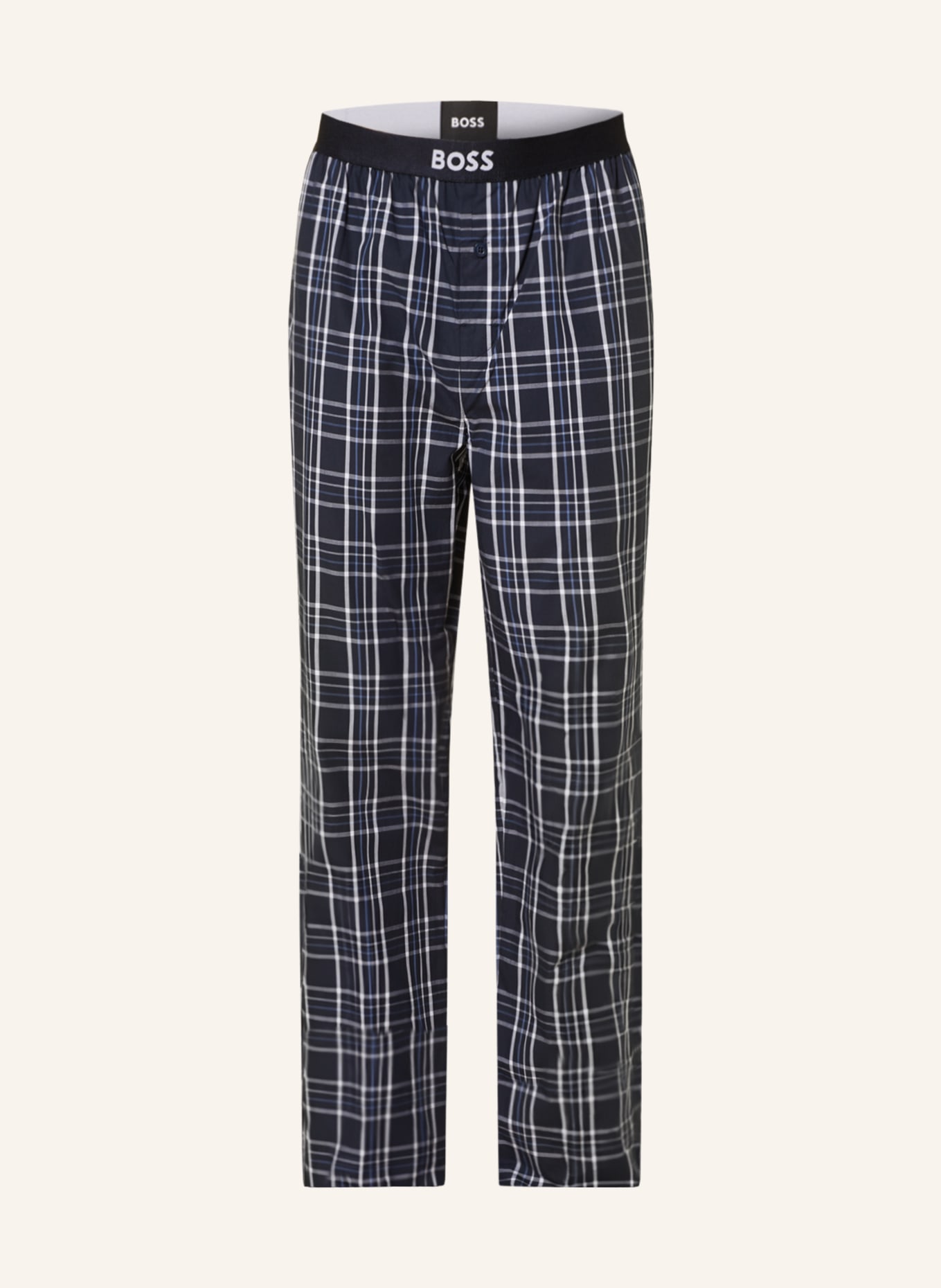 BOSS Pajama pants URBAN PANTS, Color: DARK BLUE/ WHITE (Image 1)