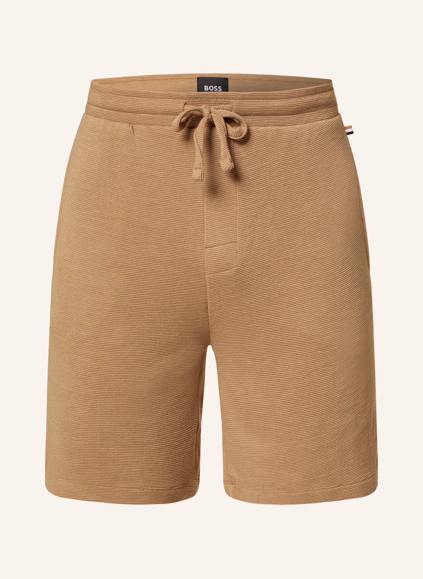 BOSS Pajama shorts RIB, Color: BEIGE (Image 1)