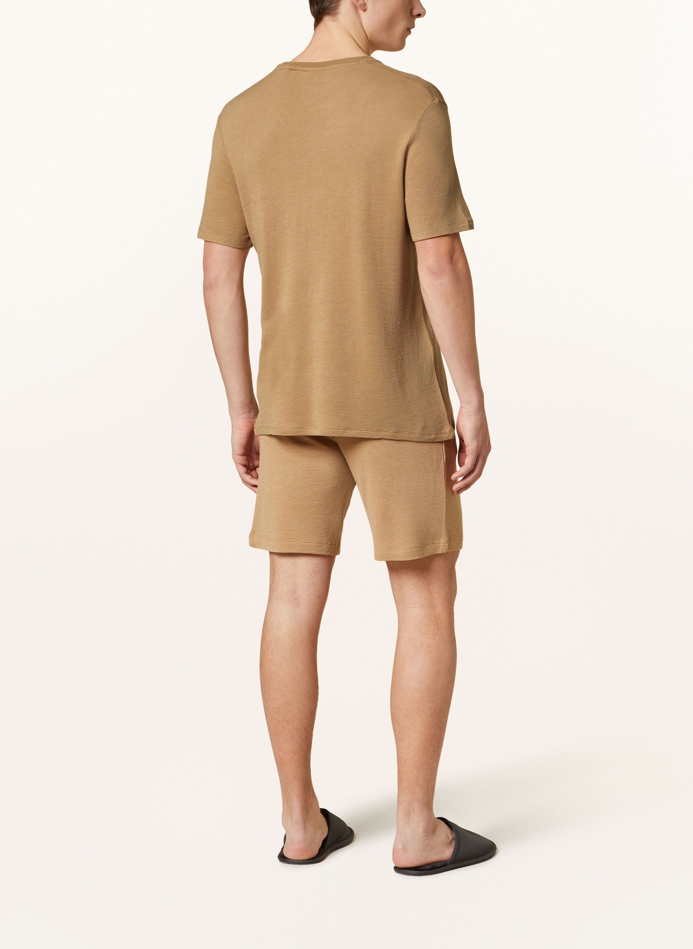 BOSS Pajama shorts RIB, Color: BEIGE (Image 3)