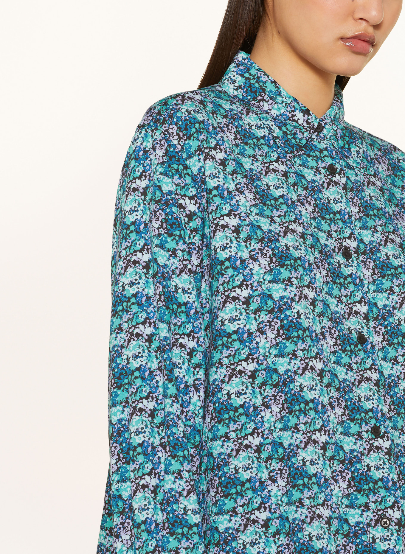 Marc O'Polo DENIM Shirt blouse, Color: MINT/ TEAL/ BLACK (Image 4)