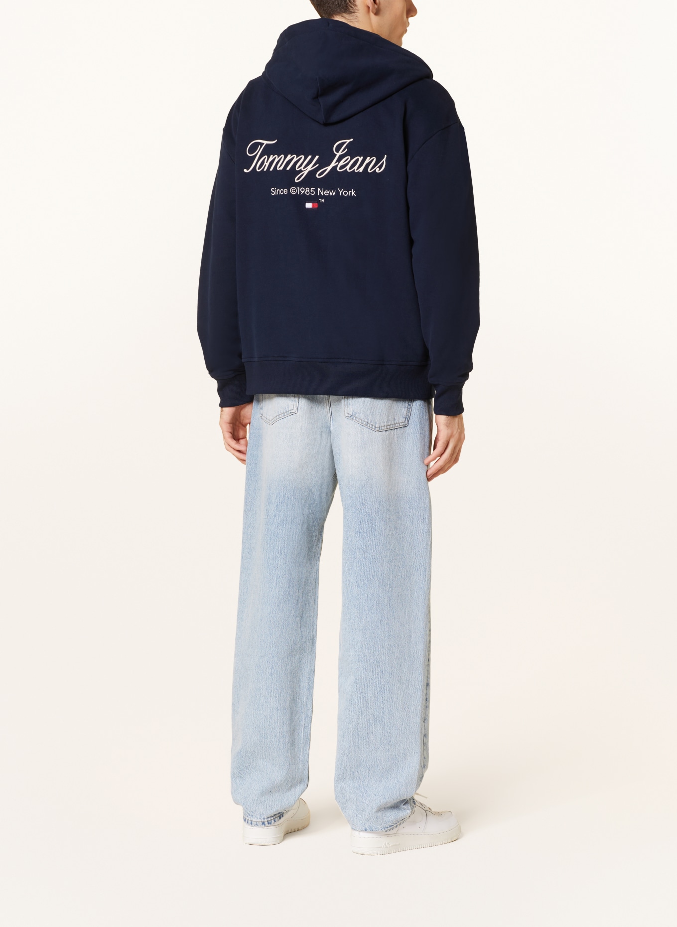 TOMMY JEANS Sweat jacket, Color: DARK BLUE/ WHITE (Image 3)