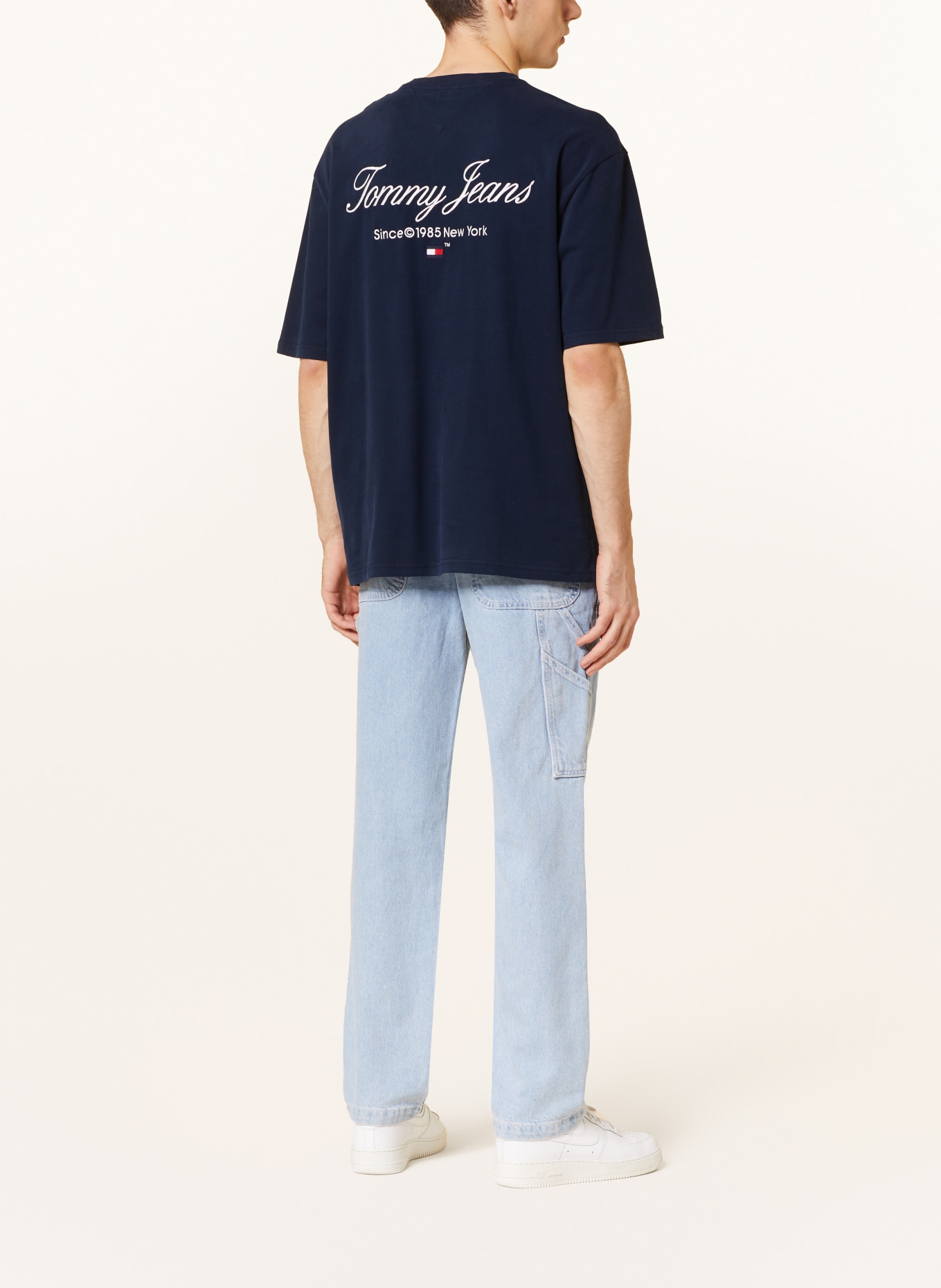 TOMMY JEANS T-Shirt: DUNKELBLAU/ WEISS