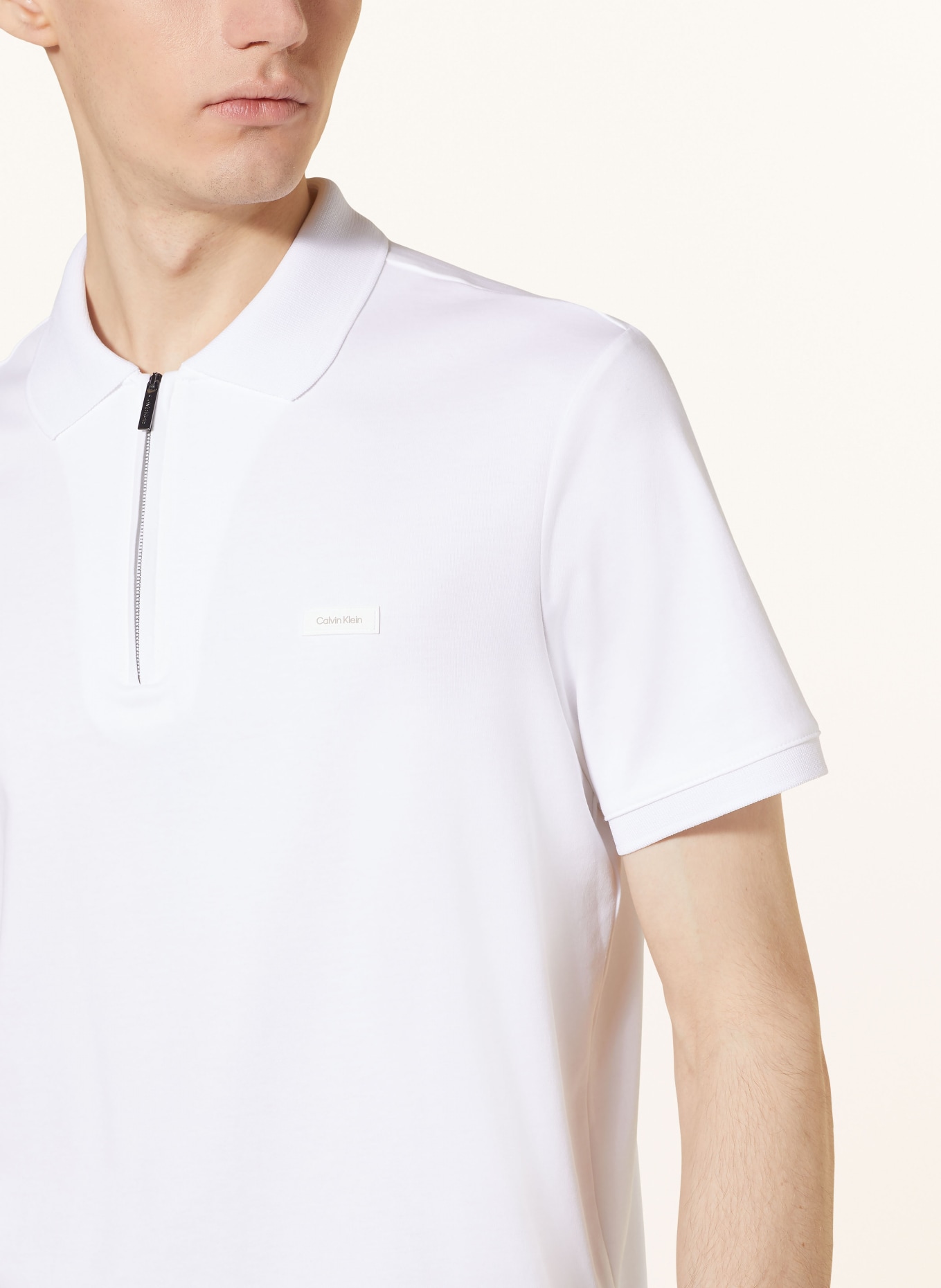 Calvin Klein Jersey-Poloshirt, Farbe: WEISS (Bild 4)