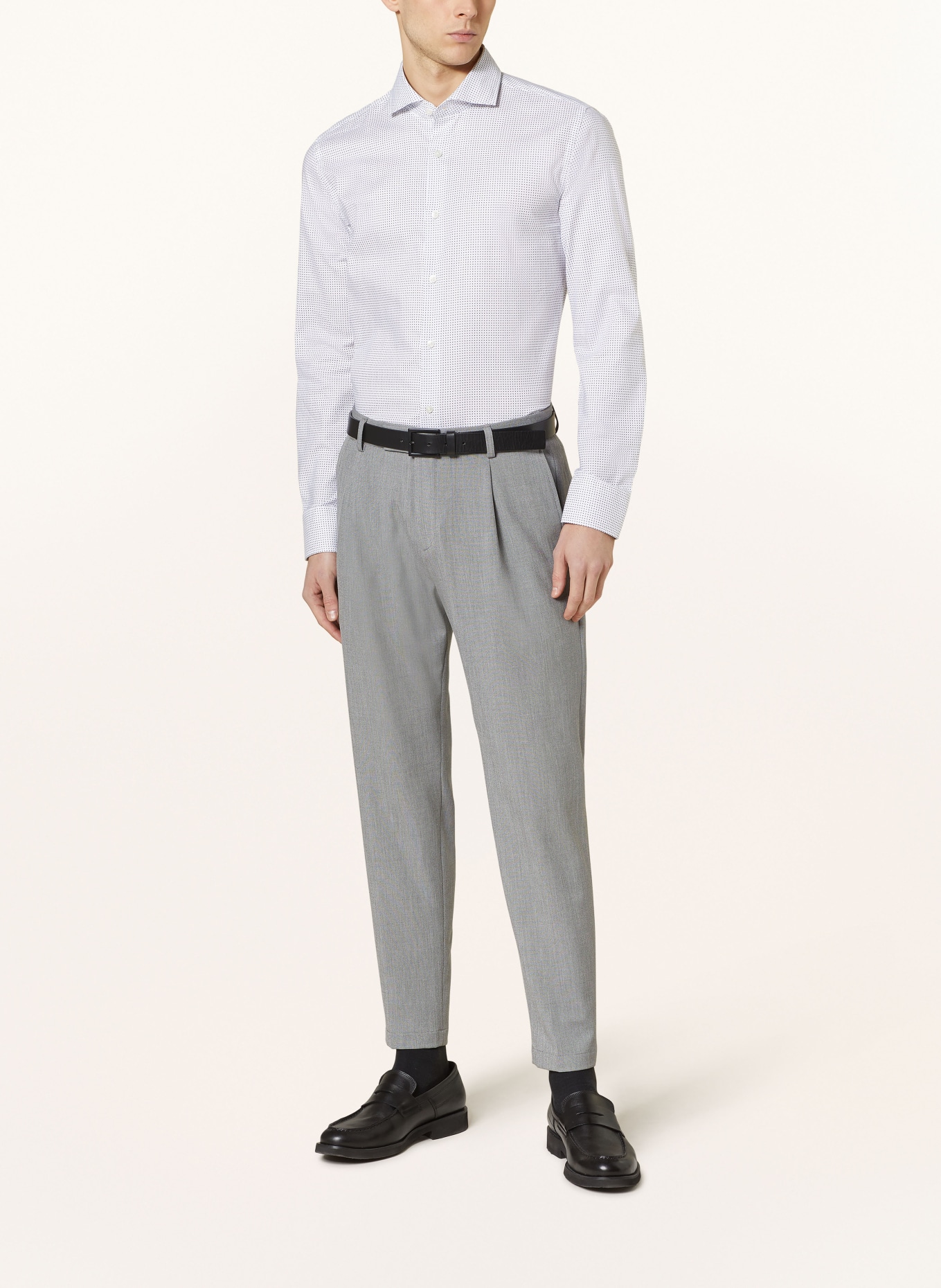 BOSS Shirt HANK slim fit, Color: WHITE/ BLUE (Image 2)