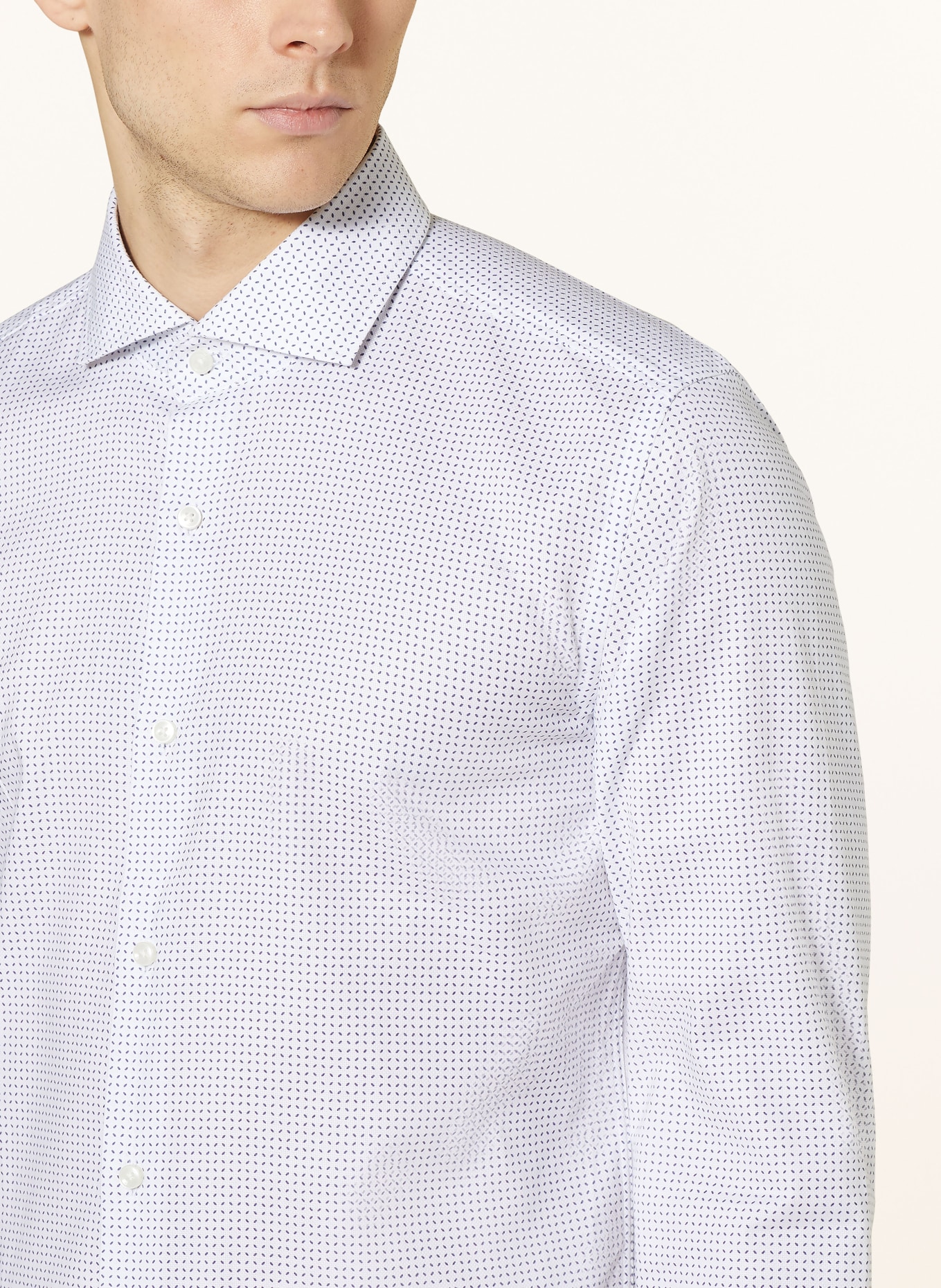 BOSS Shirt HANK slim fit, Color: WHITE/ BLUE (Image 4)