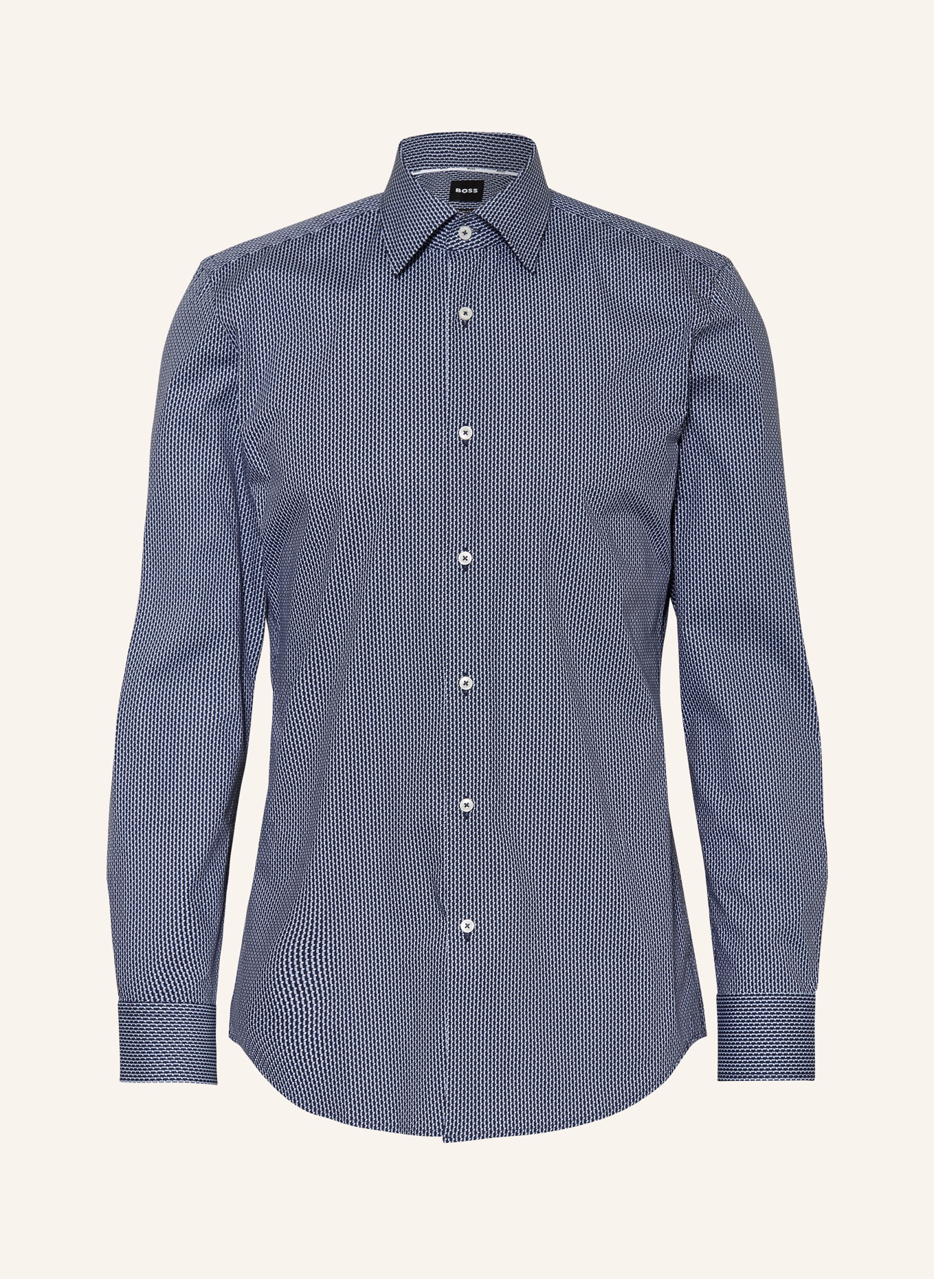 BOSS Shirt HANK slim fit, Color: DARK BLUE/ LIGHT BLUE (Image 1)