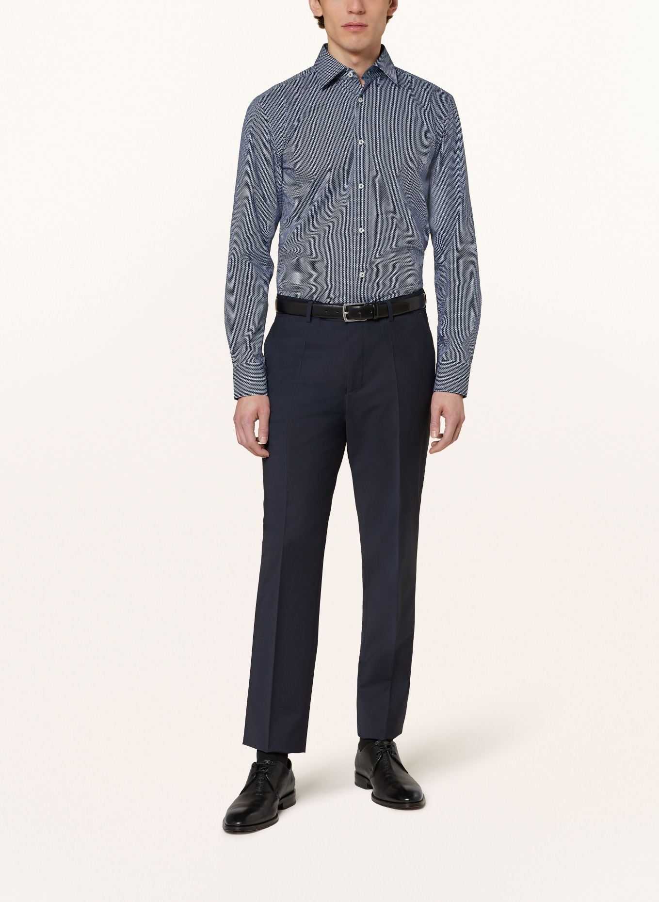 BOSS Shirt HANK slim fit, Color: DARK BLUE/ LIGHT BLUE (Image 2)