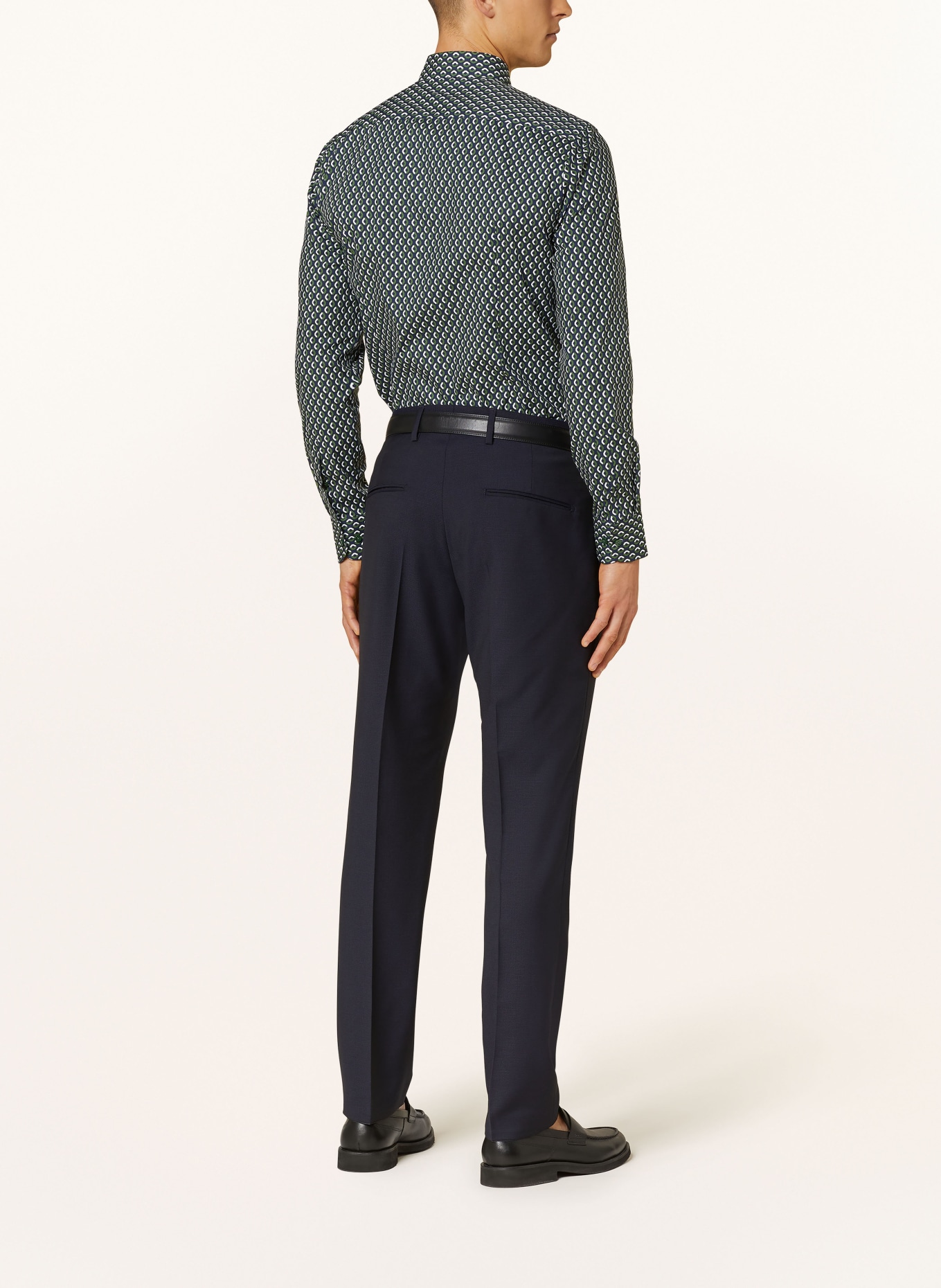 BOSS Shirt HANK slim fit, Color: GREEN/ BLUE (Image 3)