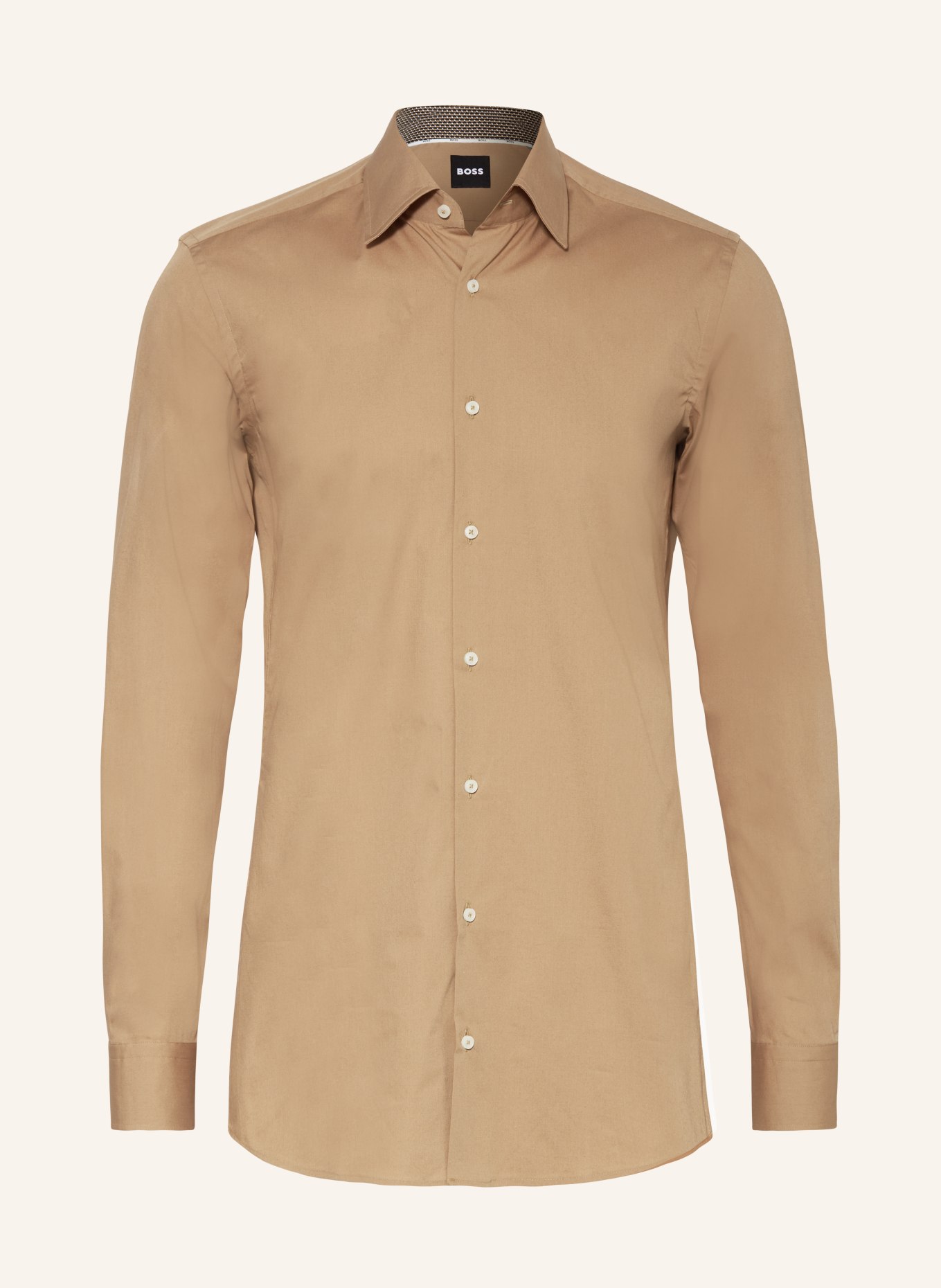 BOSS Shirt HANK slim fit, Color: BEIGE (Image 1)