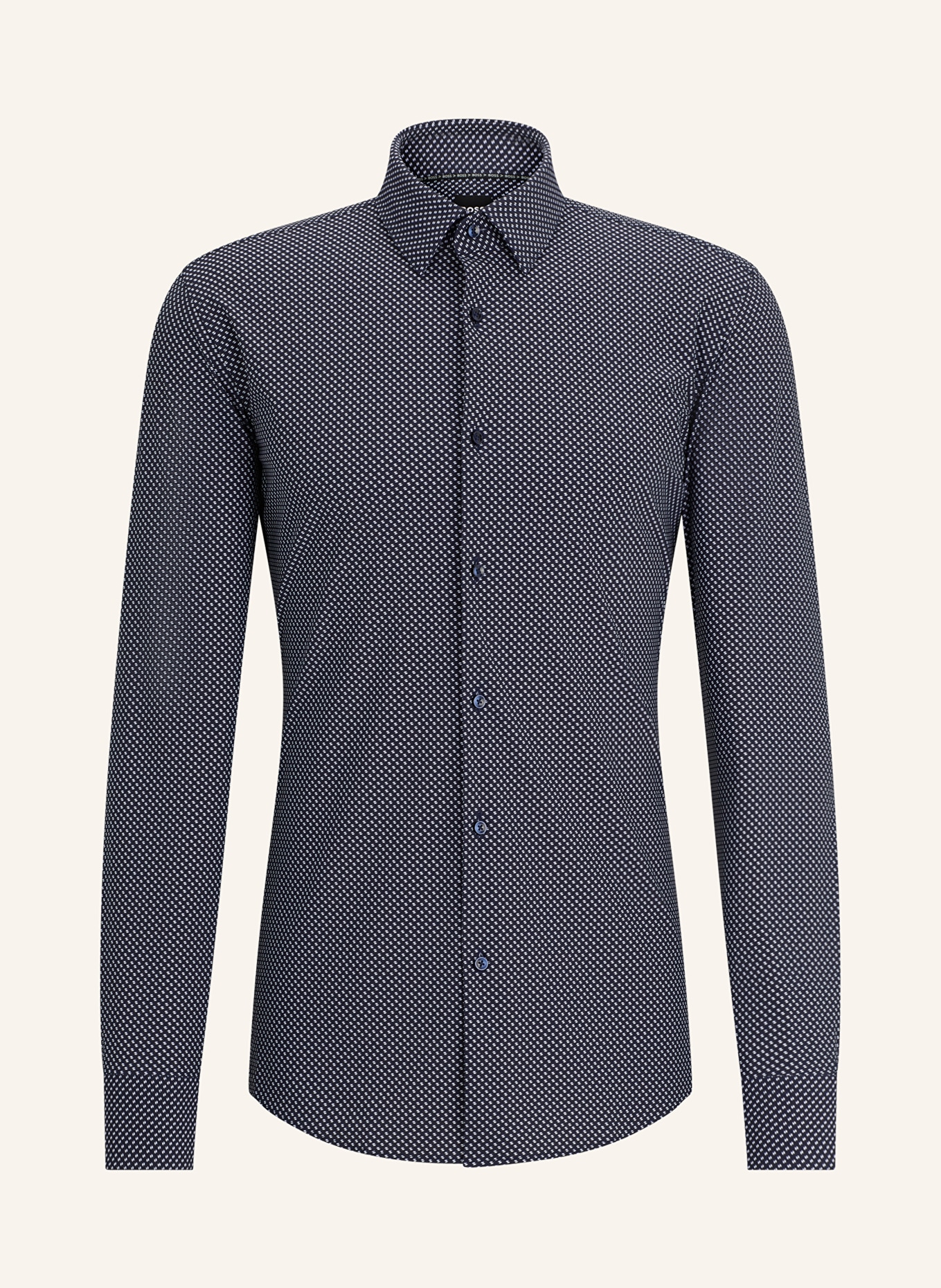 BOSS Shirt HANK slim fit, Color: DARK BLUE/ WHITE (Image 1)