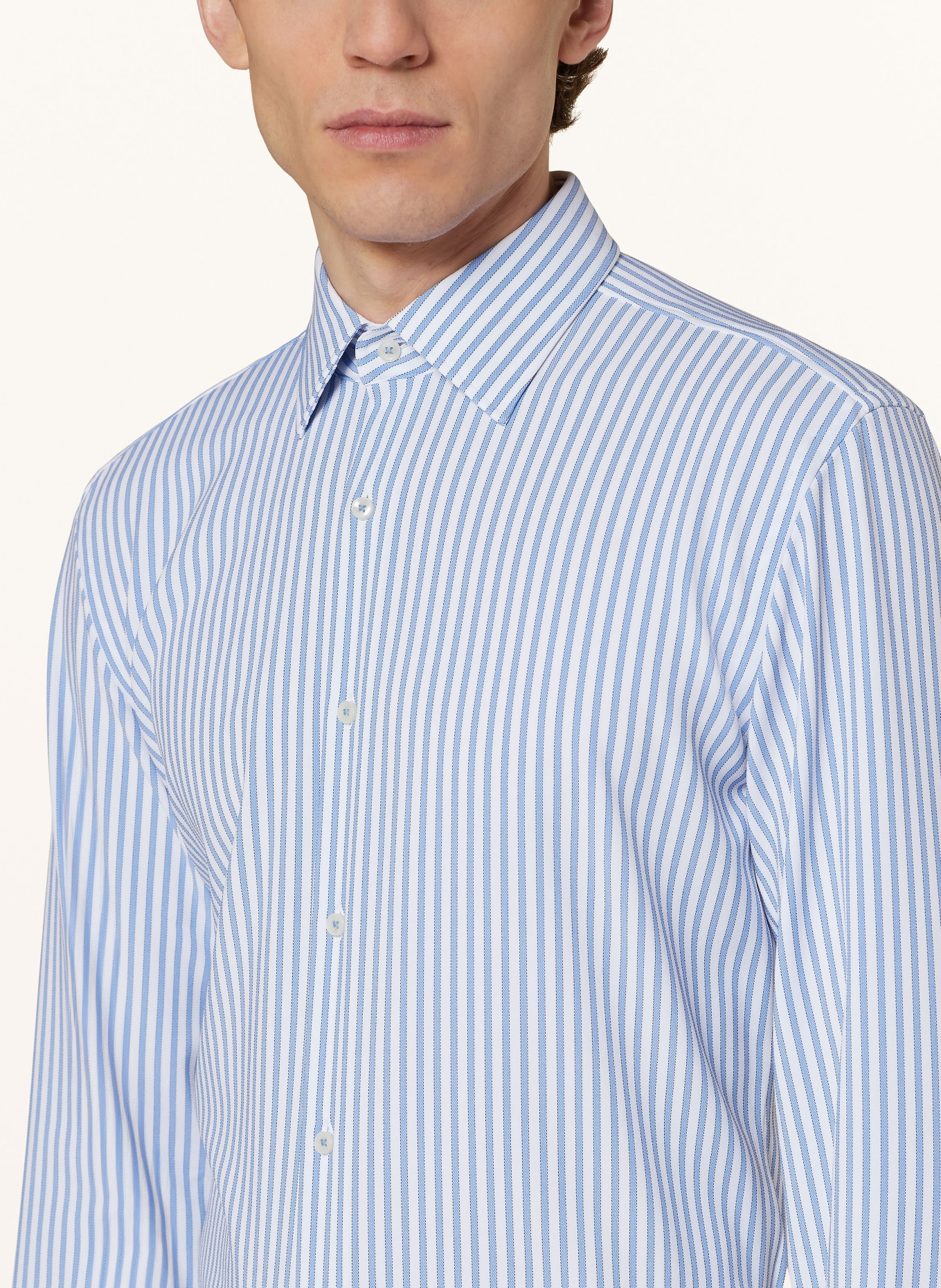 BOSS Shirt HANK slim fit, Color: LIGHT BLUE/ WHITE (Image 4)
