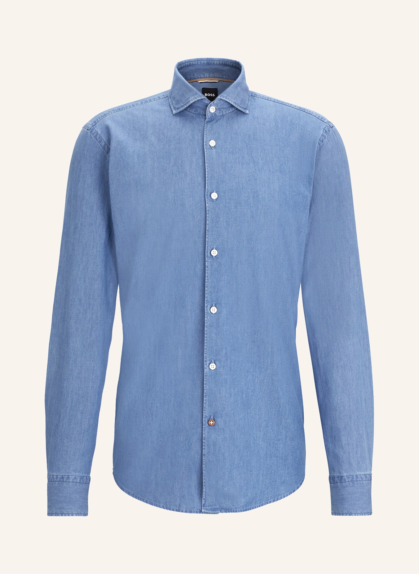 BOSS Shirt HANK casual fit in denim look, Color: BLUE (Image 1)