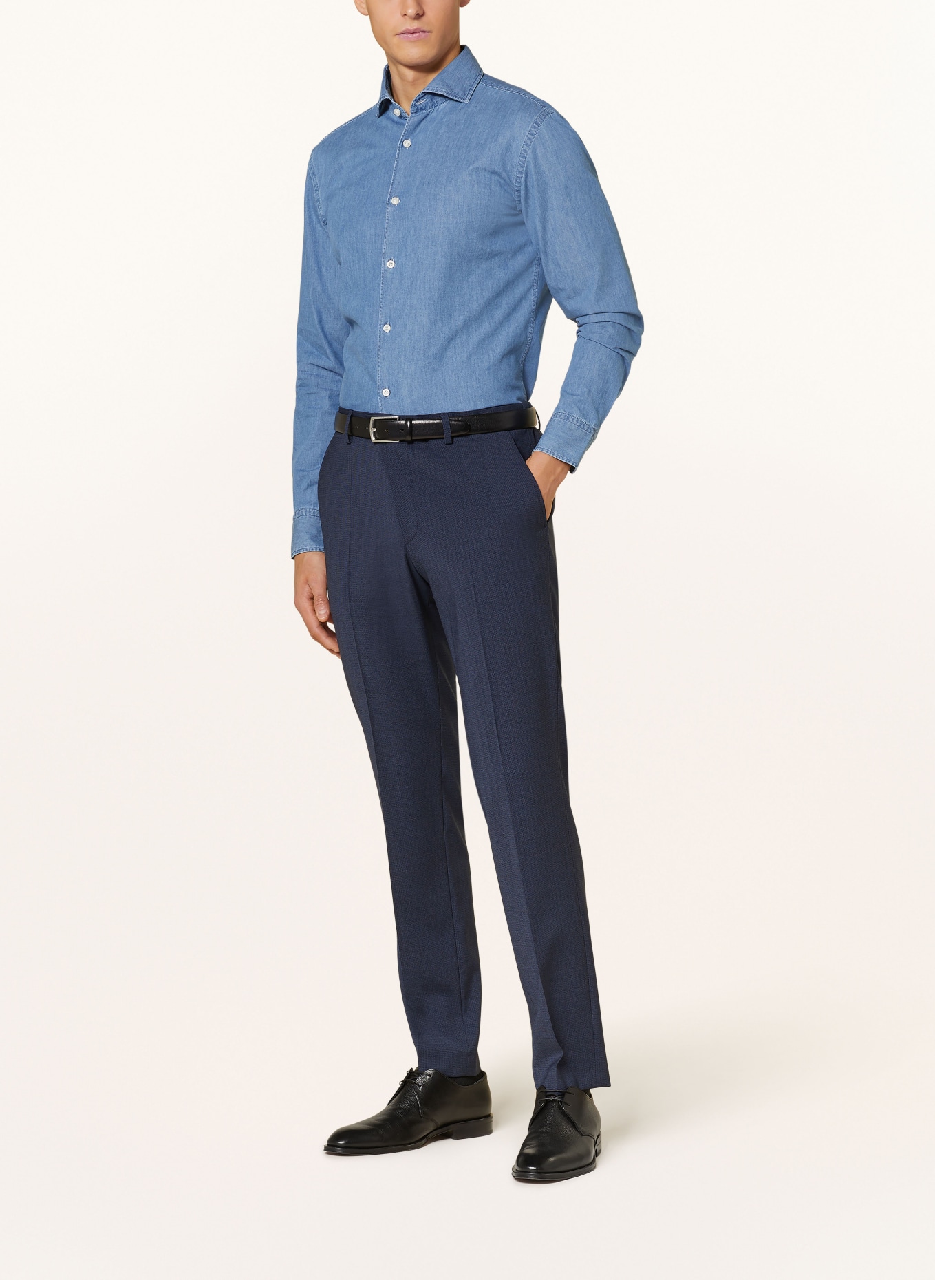 BOSS Shirt HANK casual fit in denim look, Color: BLUE (Image 2)