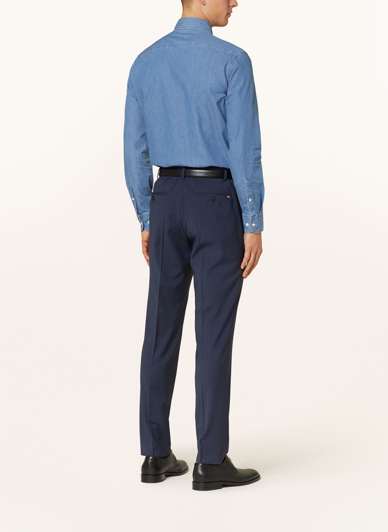 BOSS Shirt HANK casual fit in denim look, Color: BLUE (Image 3)