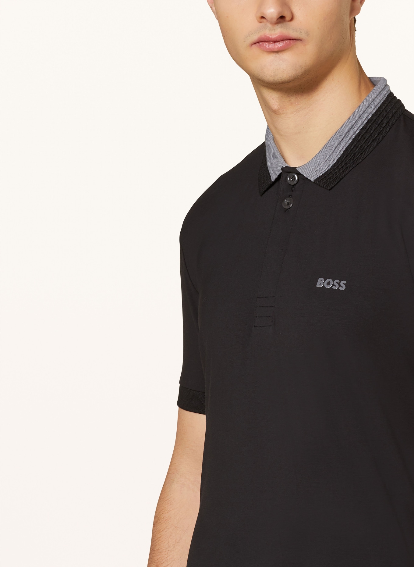 BOSS Jersey-Poloshirt PADDY Regular Fit, Farbe: SCHWARZ (Bild 4)